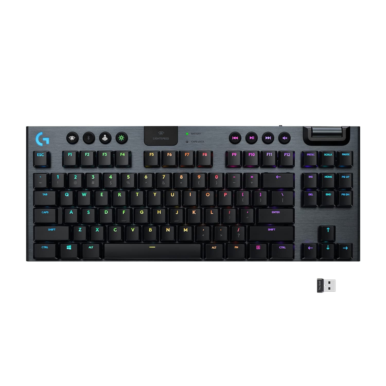 Logitech G915 TKL Tenkeyless Lightspeed Wireless RGB Mechanical Gaming Keyboard, Low Profile Switch Options, Lightsync RGB, Advanced Wireless and B...