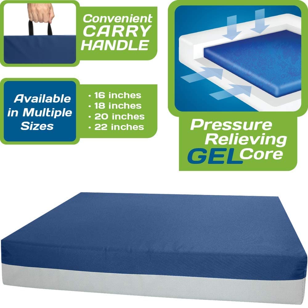 Kolbs Gel Extreme | Wheelchair Cushion Seat Cushion | Coccyx, Sciatica & Tailbone Pain Relief Cushion | Seat Pad Ideal for Office, Kitchen Wheelcha...