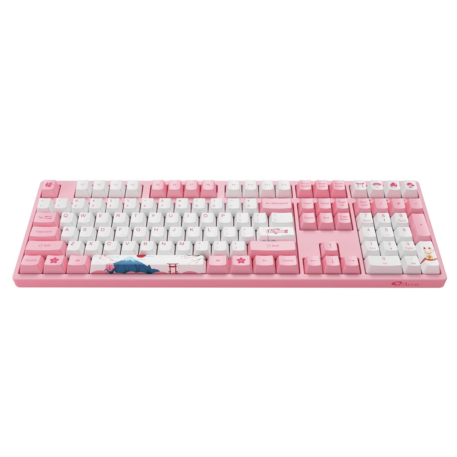 Akko World Tour Tokyo 108-Key R1 Wired Pink Mechanical Gaming Keyboard, Programmable with OEM Profiled PBT Dye-Sub Keycaps and N-Key Rollover (Akko...