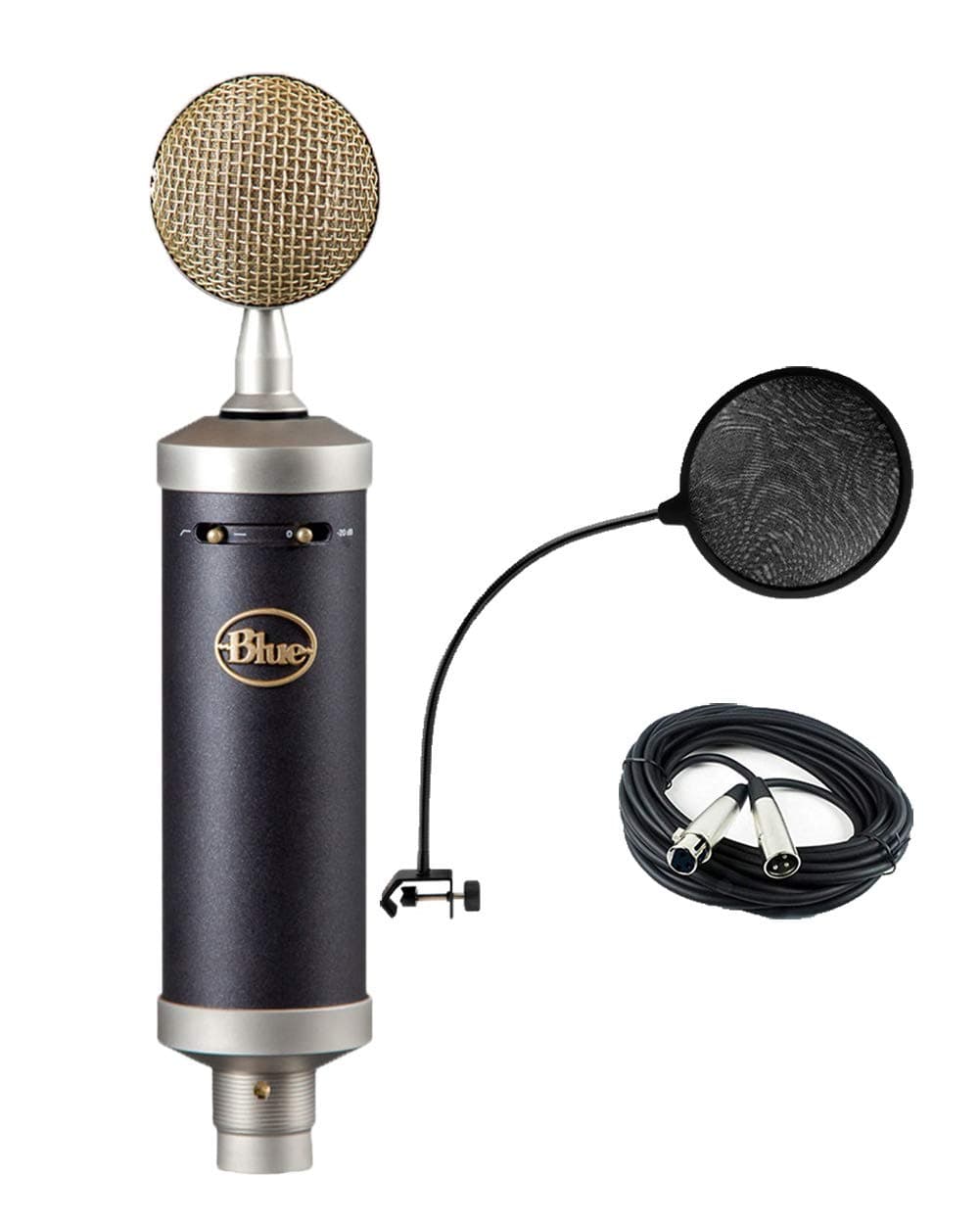 Blue baby bottle SL Large-Diaphragm Studio Condenser Microphone,Pop Filter and XLR Cable