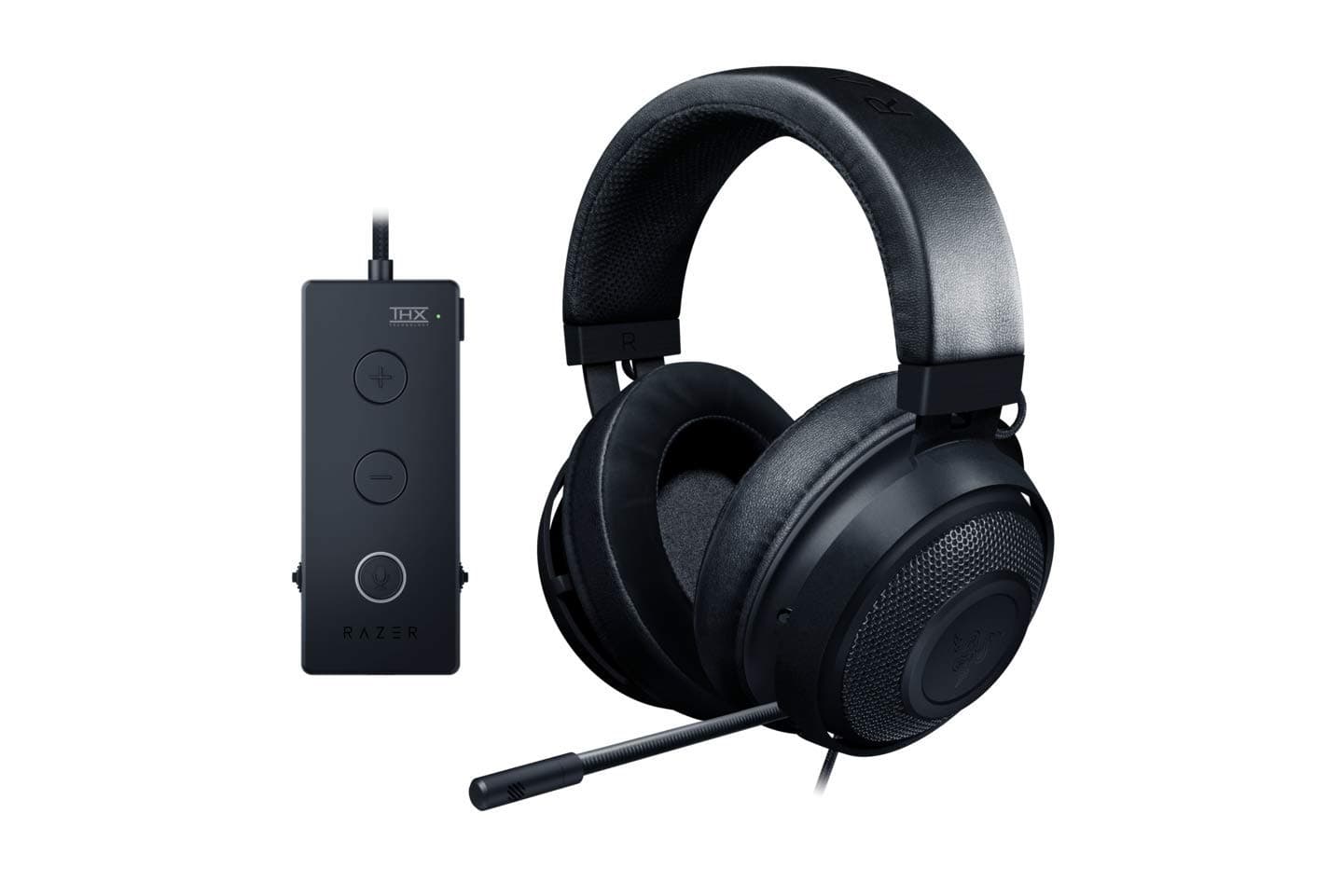 Razer Kraken Tournament Edition THX 7.1 Surround Sound Gaming Headset: Retractable Noise Cancelling Mic - USB DAC - For PC, PS4, PS5, Nintendo Swit...
