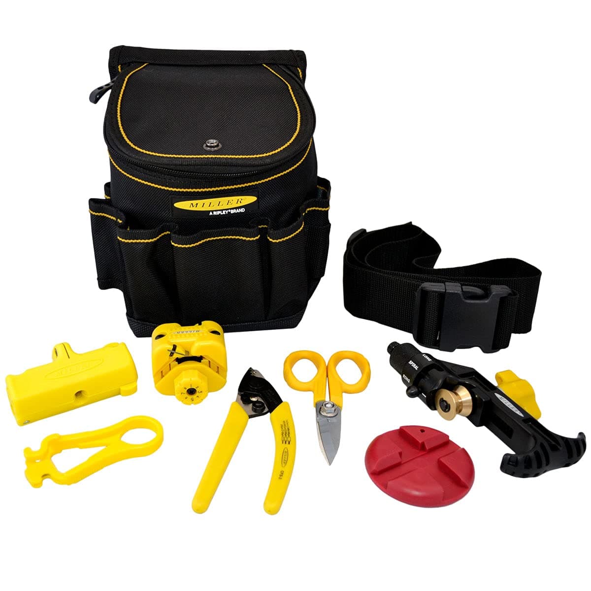 Miller Advanced Fiber-Optic Tool Kit and Storage Pouch, Removable Waist or Shoulder Strap, Wear- and Water-Resistant High-Density Oxford, Portable ...