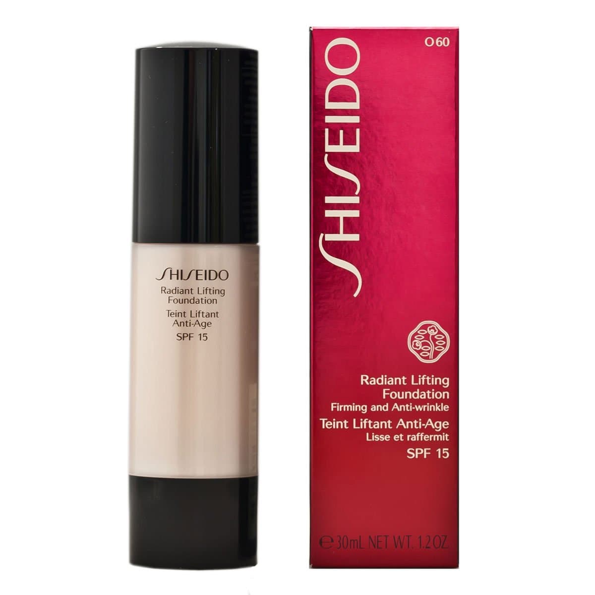 Shiseido 1Oz # O60 Natural Deep Ochre Radiant Firming Anti-Wrinkle Foundation