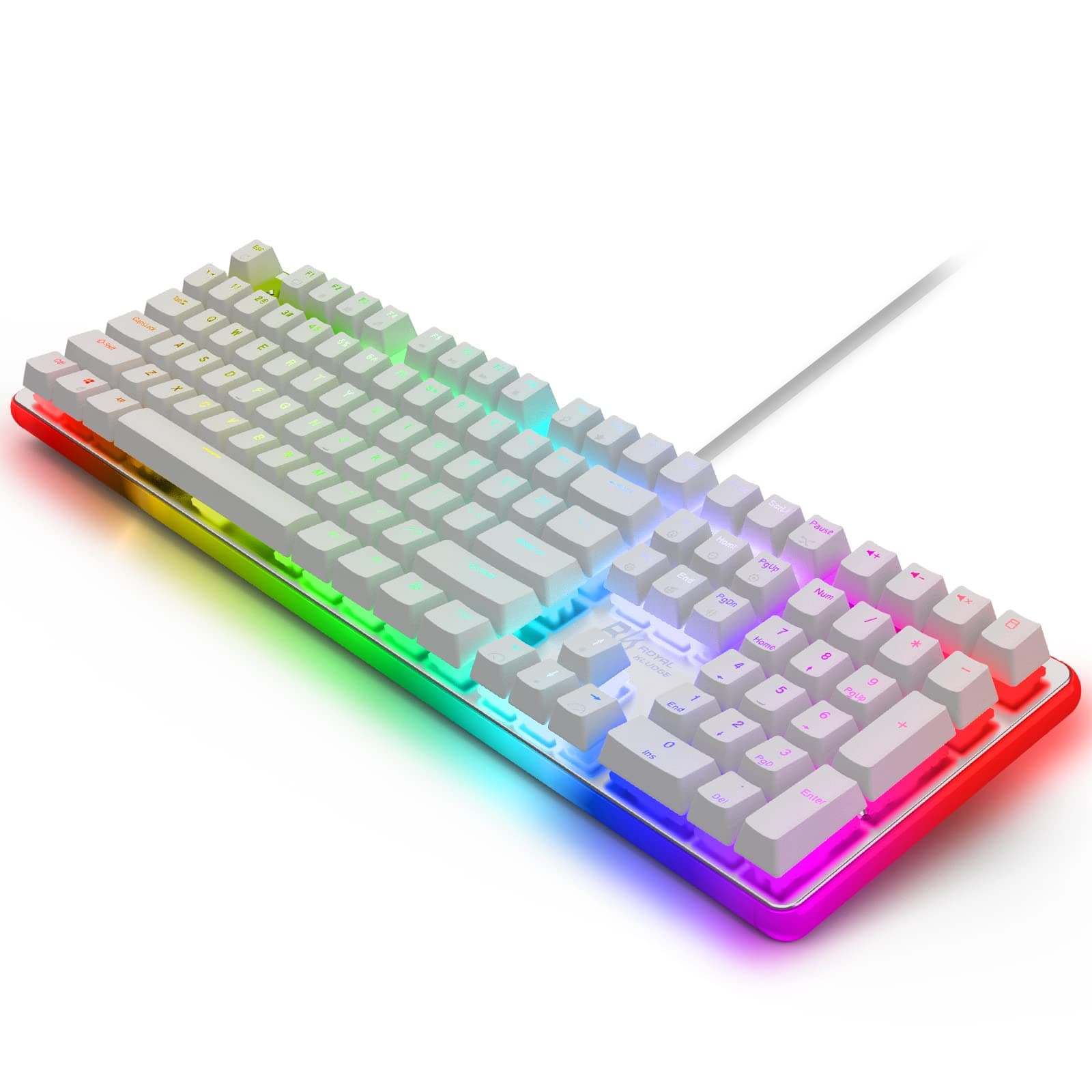 RK ROYAL KLUDGE RK918 Wired Mechanical Keyboard, RGB Backlit Gaming Keyboard with Large LED Sorrounding Side Lamp, Full Size 108 Keys Mechanical 10...