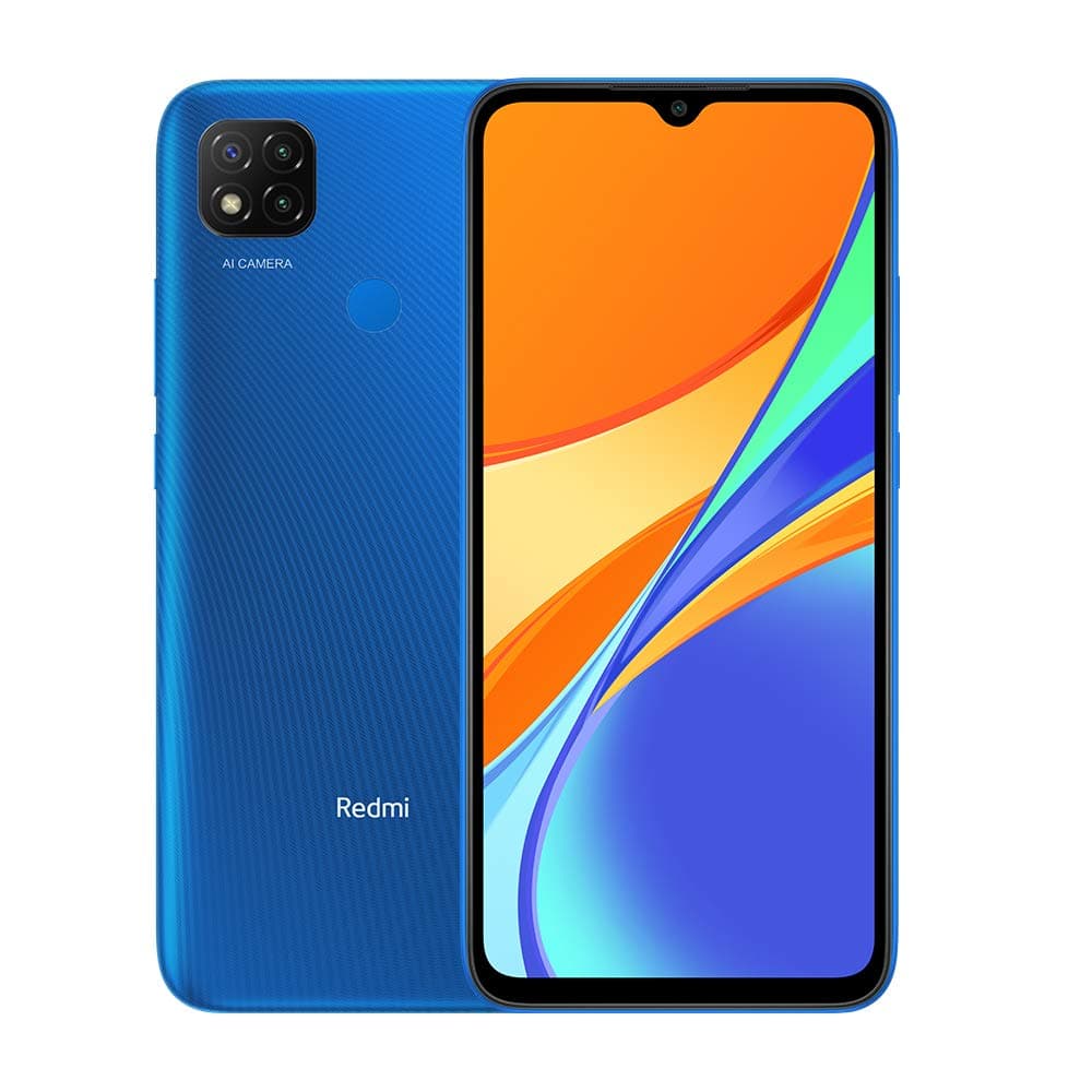 Xiaomi Redmi 9C Smartphone, 3 GB + 64 GB, 6.53 "HD + Dot Drop Display 5000mAh (typ), con Sblocco Faccial AI, 13 MP, Tripla Fotocamera, Blu (Twi...