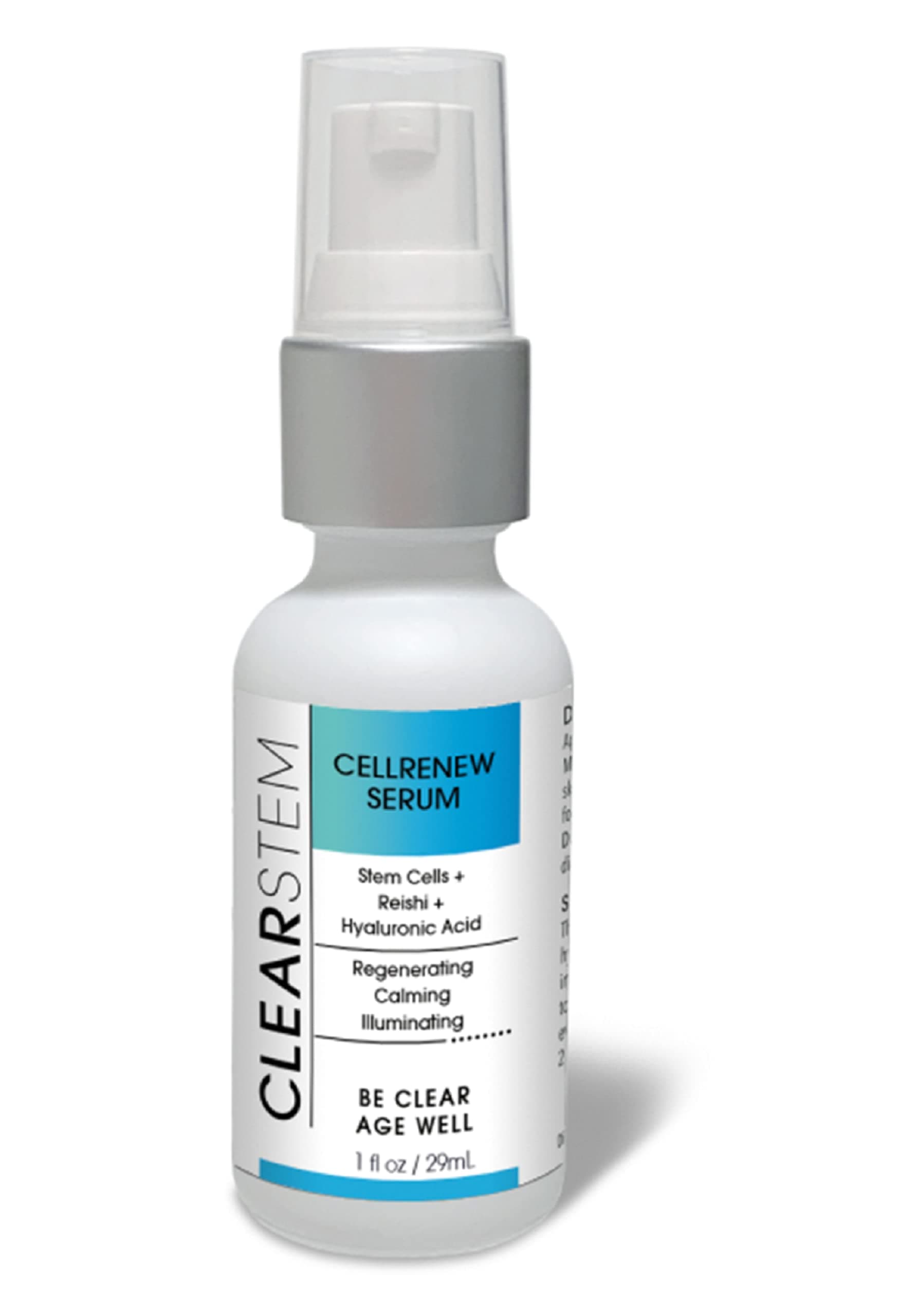 CLEARstem CELLRENEW Anti-Aging Facial Serum with Stem Cells & Hyaluronic Acid, 1 Ounce