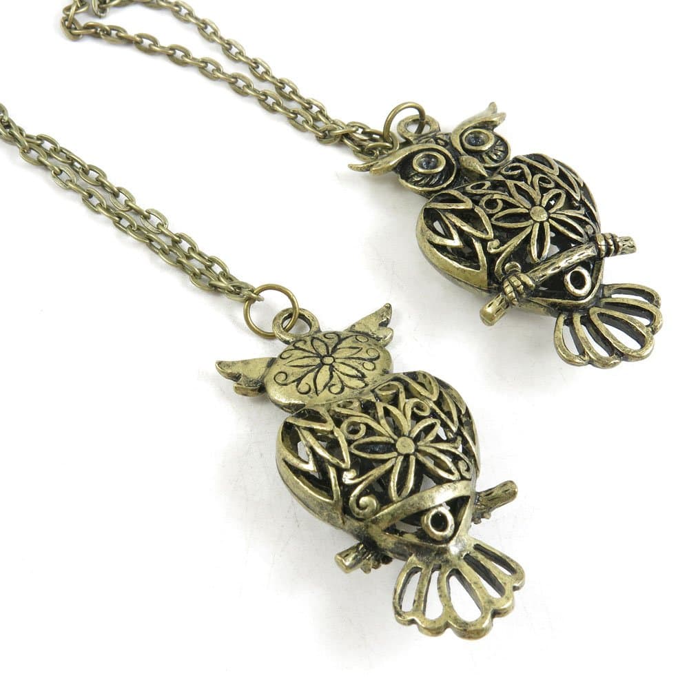 200 Pieces Antique Bronze Fashion Jewelry Making Charms Necklace Costume Sweater Long Chain Pendant 4-XLA2667 Hollow Owl