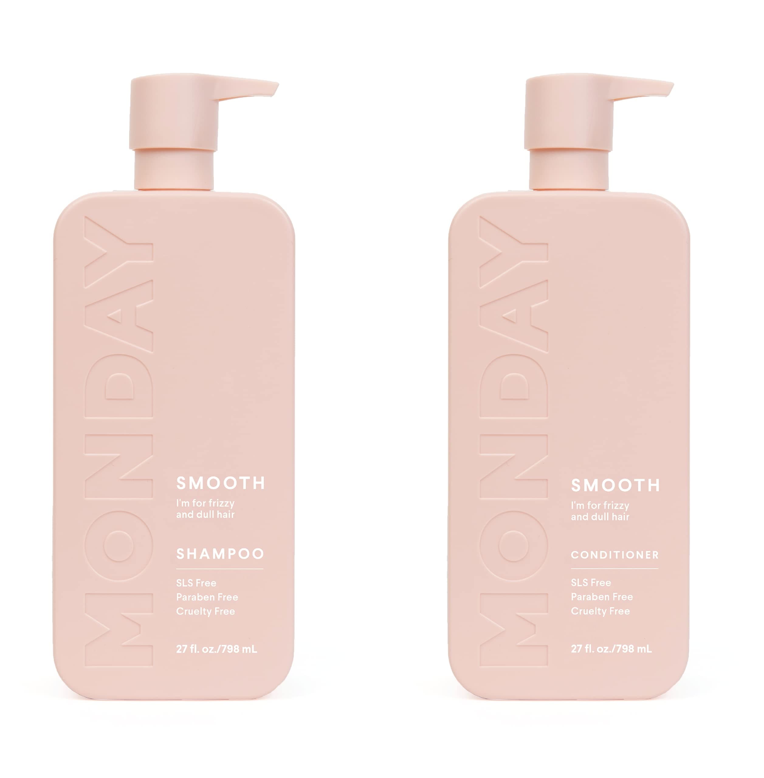 MONDAY HAIRCARE Smooth 30oz Twin Pack Bathroom Set (1 x Shampoo + 1 x Conditioner) Amazon Exclusive