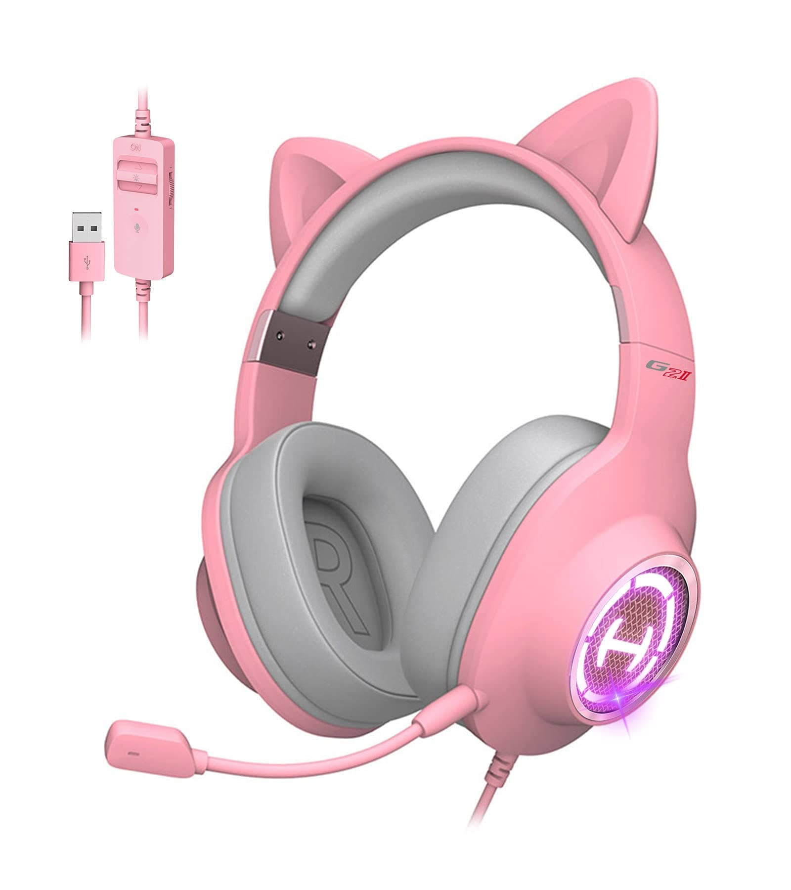 Edifier G2II Gaming Headset for PC PS4 USB Wired Gaming Headphones with 7.1 Surround Sound with Noise Canceling Microphone and RGB Light 50mm Drive...