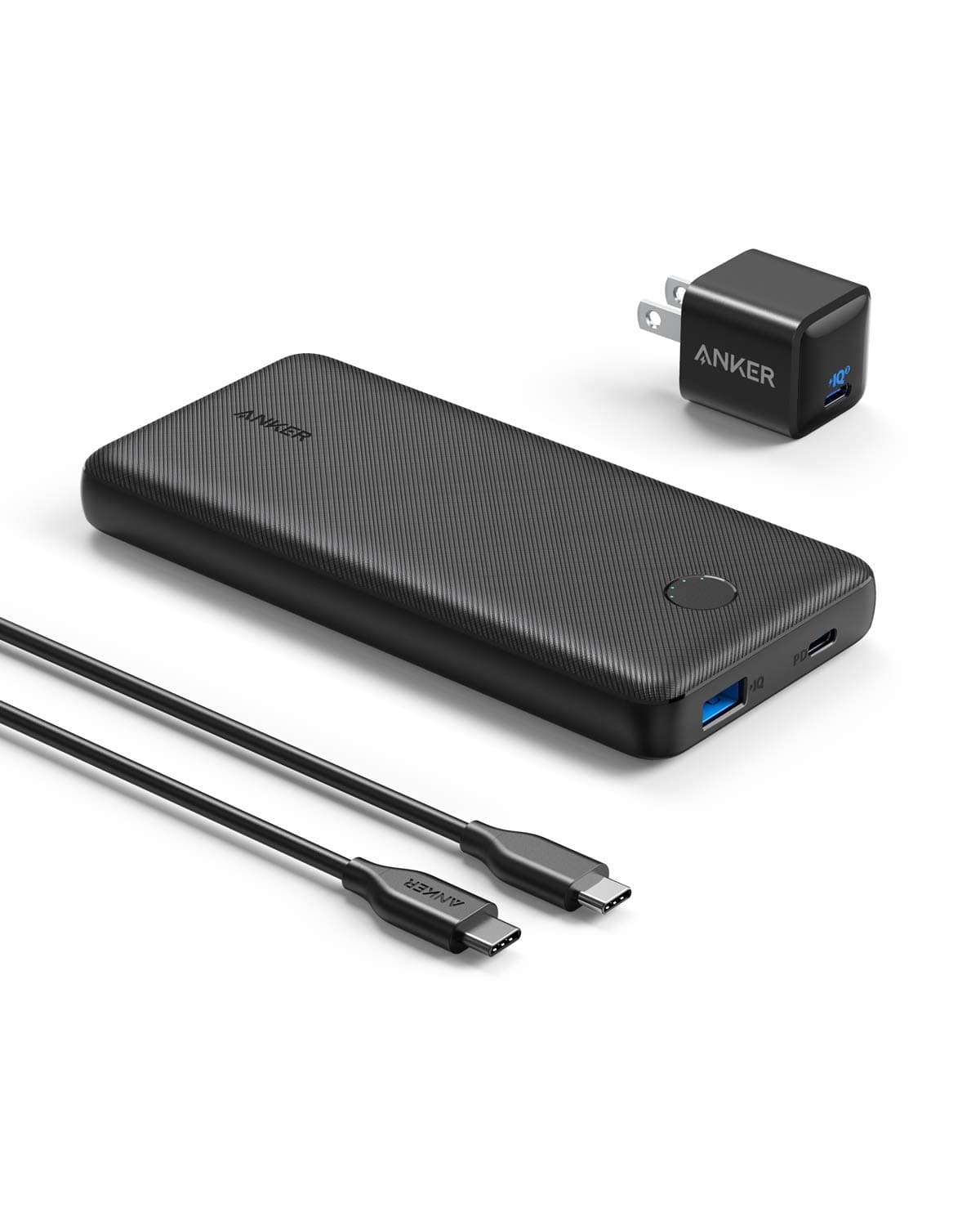 Anker Portable Charger, PowerCore Essential 20000 PD (18W) Power Bank with 18W USB C Charger, High-Capacity 20,000mAh Power Delivery Battery Pack f...