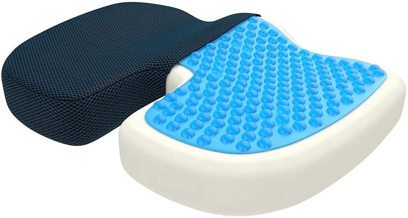 bonmedico Orthopedic Seat Cushion Large - Home Office Non-Slip & Memory Foam Seat Pillow to Relieve Back, Sciatica & Coccyx/Tailbone, for Office Ch...