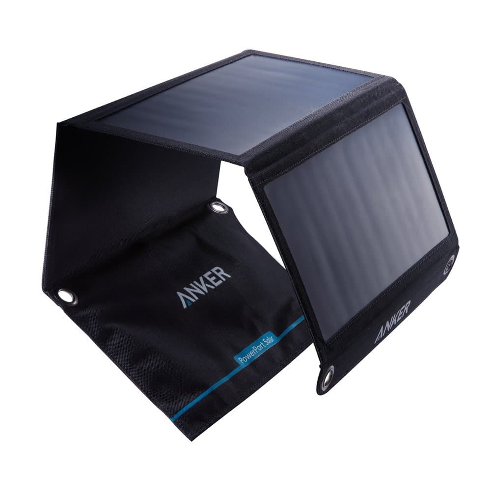 Solar Panel, Anker 21W 2-Port USB Portable Solar Charger with Foldable Panel, PowerPort Solar for iPhone 11/Xs/XS Max/XR/X/8/7, iPad Pro/Air/Mini, ...