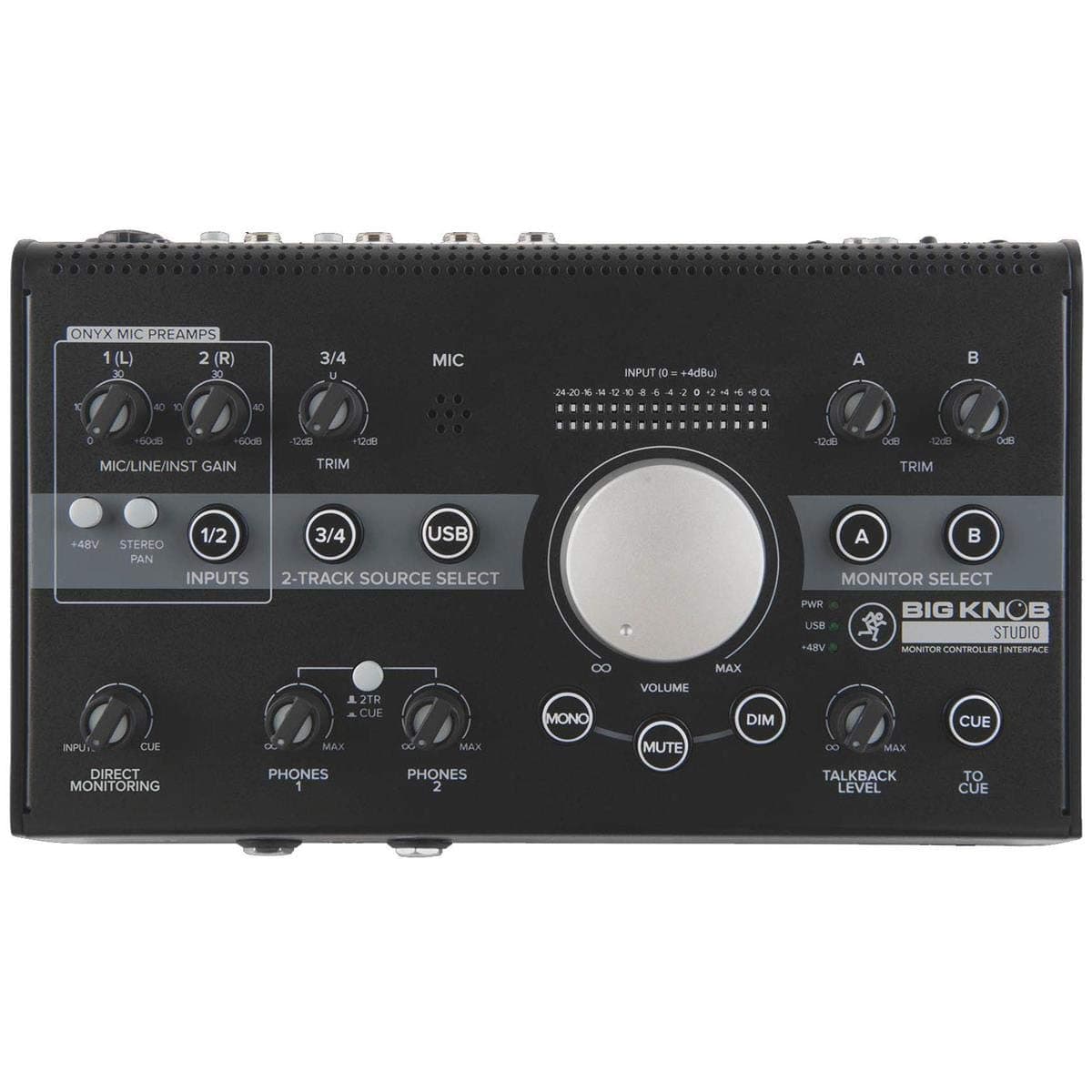 Mackie Big Knob Studio Monitor Controller and Interface + Software Bundle - Includes 2x 6' Cables