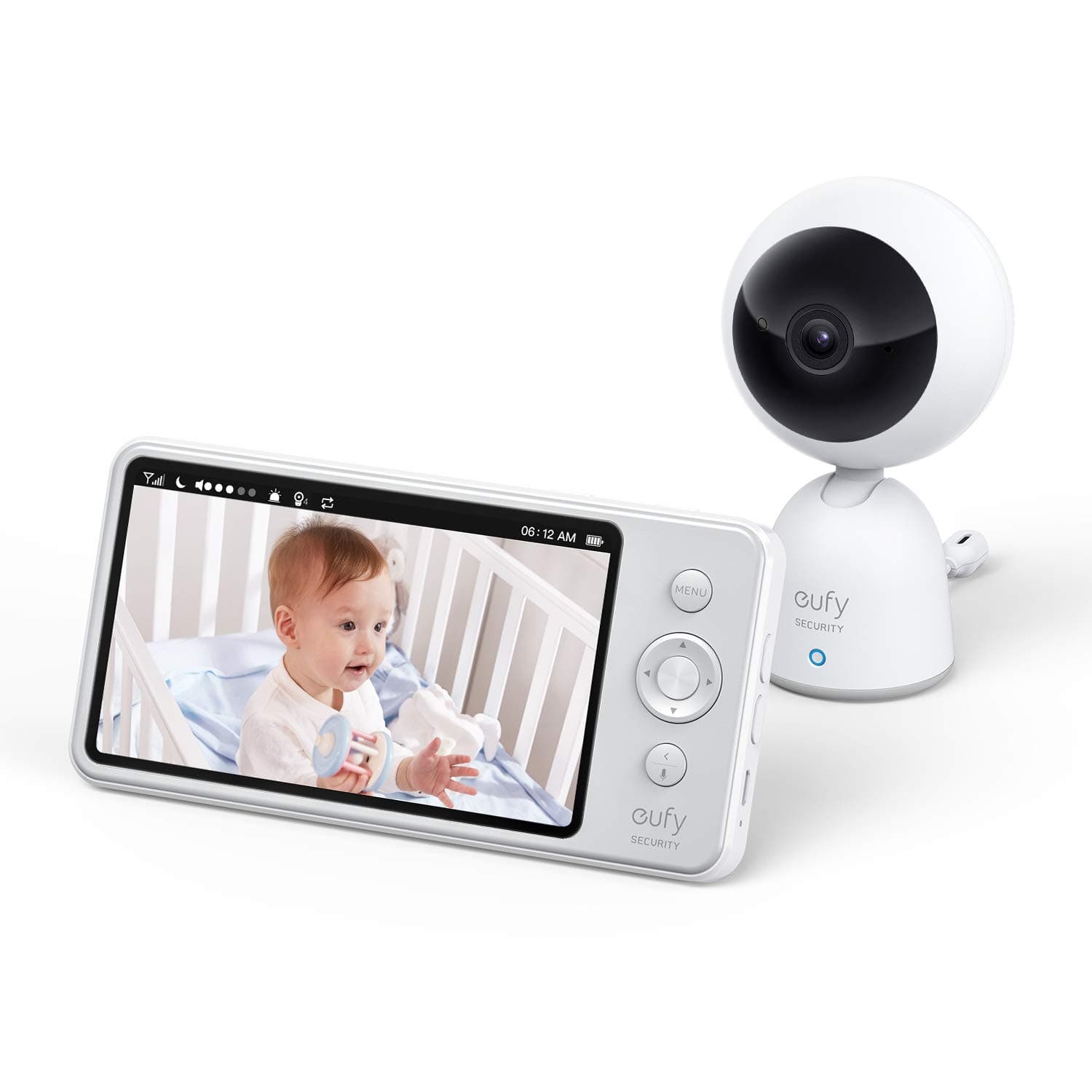 eufy Baby Video and Audio Baby Monitor, 720p Resolution, Large 5” Display, 2-Way Audio, Night Vision, Lullaby Player, 1000 ft Range, Ideal for New ...