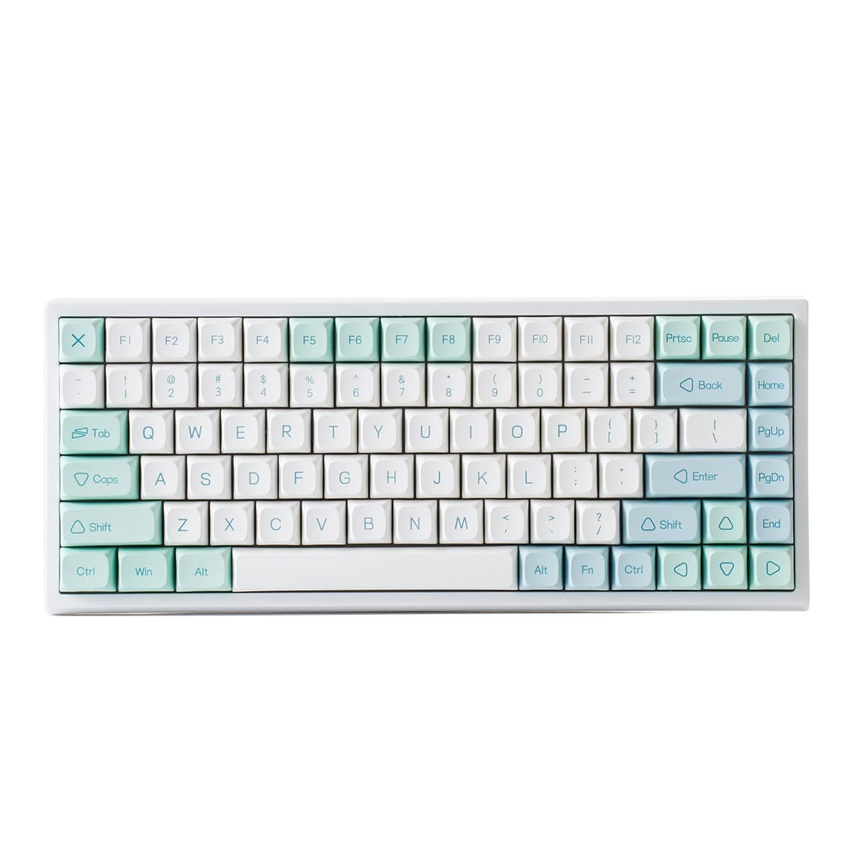 YUNZII KC84 Mint 84 84-Key RGB Hotswap Wired Mechanical Gaming Keyboard with PBT Dye-subbed Keycaps for Mac/Win/Gamers (Gateron Brown Switch, Mint)