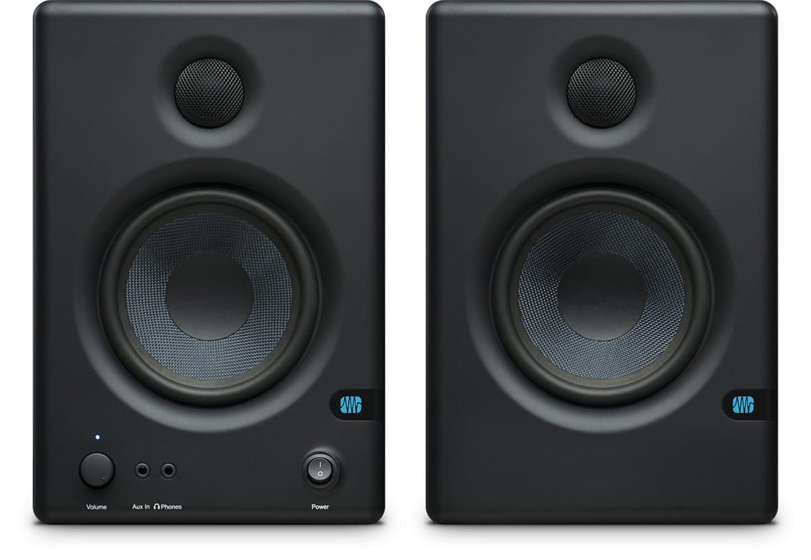 PreSonus Eris E.45 HD 2-Way 4.5" Nearfield Monitors, 70Hz-20kHz Frequency Response, 10kOhm Input Impedance, 2x Balanced 1/4" TRS, 2x Unbala...