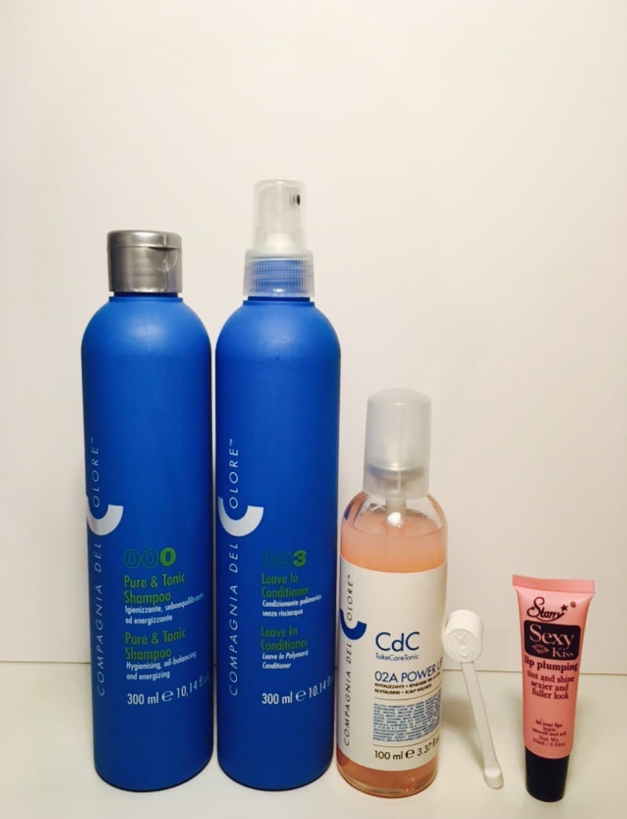 Compagnia Del Colore 000 Pure & Tonic Shampoo 300 Ml, 02A Power up Revitalizing Drops 3.37 Oz and 003 Leave-in Conditioner 10.14 Oz (Free Starry Se...