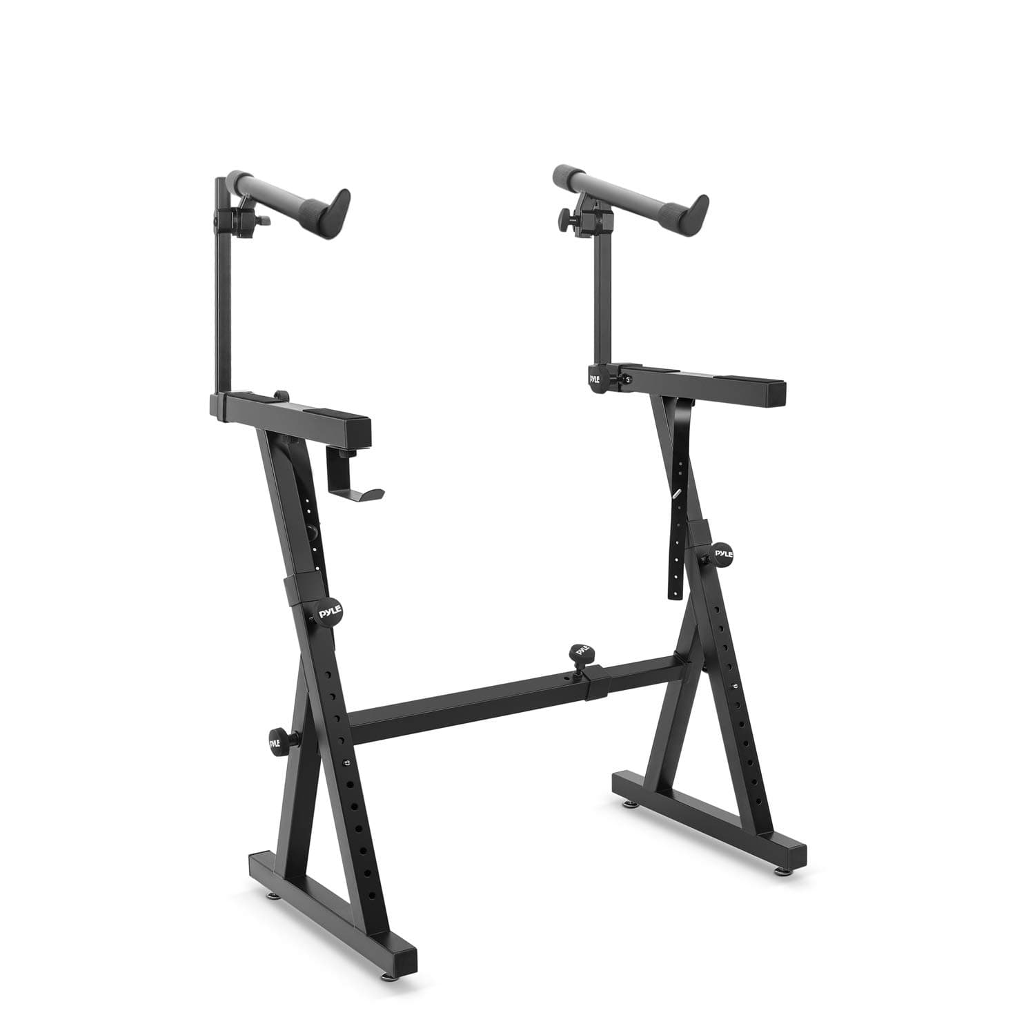 Heavy-Duty Multi-Functional Music Stand - Z Style & Portable Stand w/ 2nd Tier, Height & with Adjustment, Digital Keyboard Stand, Rack Case w/Ergon...