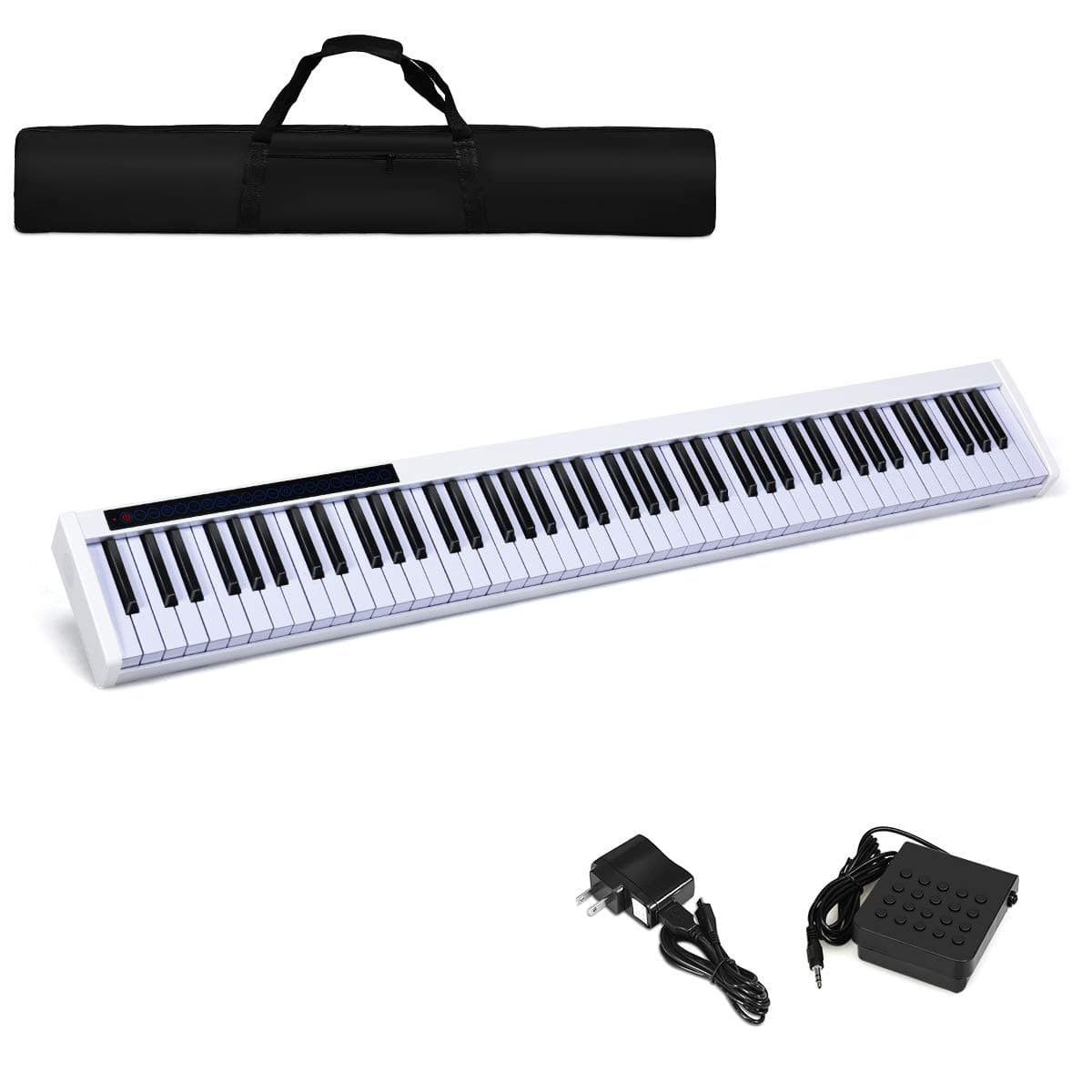 Costzon 88-Key Portable Keyboard Piano, Electric Keyboard Digital Piano w/Full Size Semi Weighted Keys, USB/MIDI Keyboard, Sustain Pedal, Power Sup...