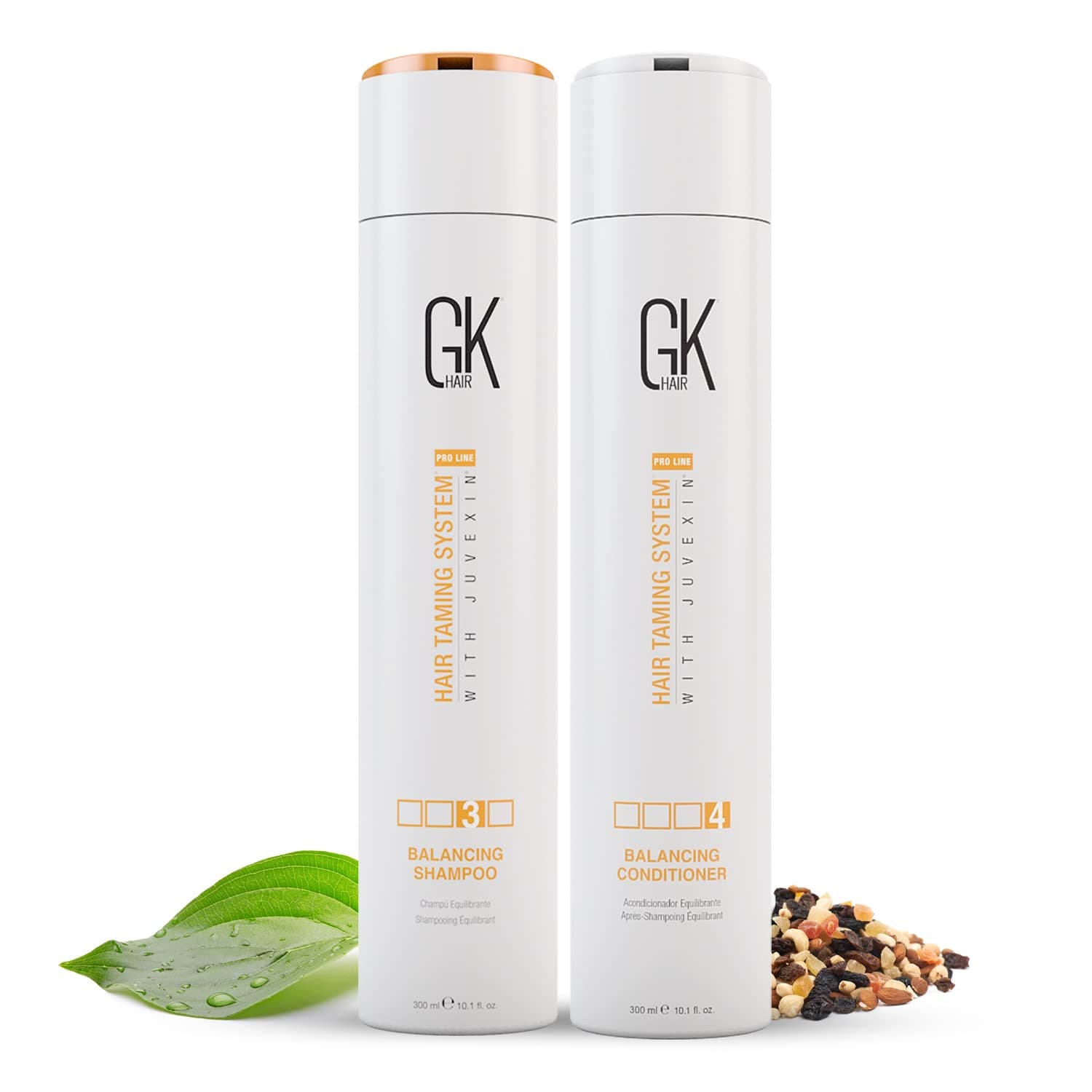 GK HAIR Global Keratin Balancing Shampoo and Conditioner Sets (10.1 Fl Oz/300ml) For Oily & Color Treated Hair Deep Cleansing Ideal for Over-Proces...