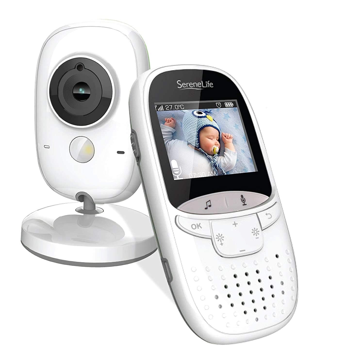 Serene-Life Video Baby Monitor Long Range - Upgraded 850’ Wireless Range Camera, Night Vision, Temperature Monitoring and Portable 2” Color Screen ...