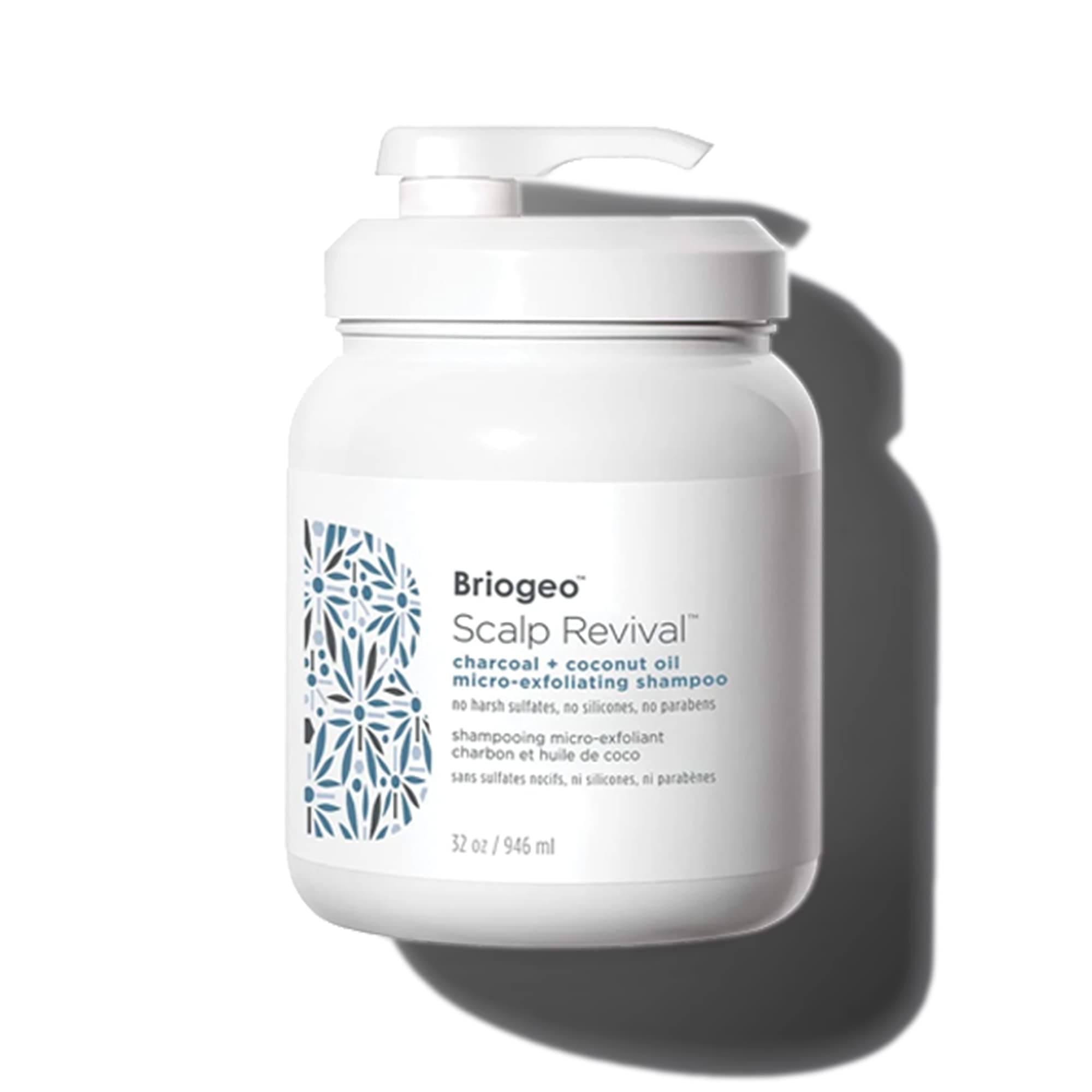 Briogeo Scalp Revival Charcoal and Coconut Oil Micro-Exfoliating Shampoo - Scalp Scrub Treatment to Soothe a Dry, Flaky, Itchy Scalp, 32 Ounces