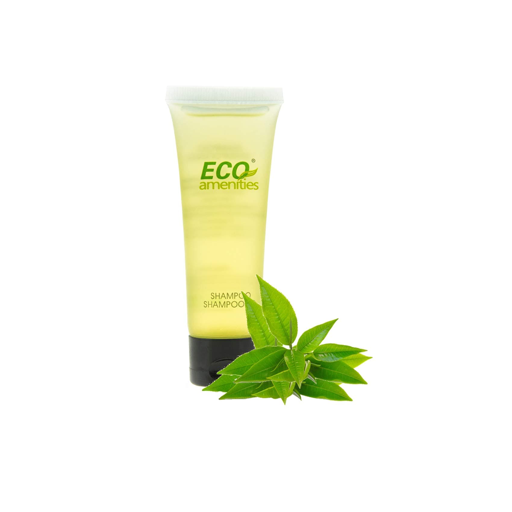 ECO Amenities Transparent Tube Flip Cap Individually Wrapped 30ml Shampoo, 200 Tubes per Case