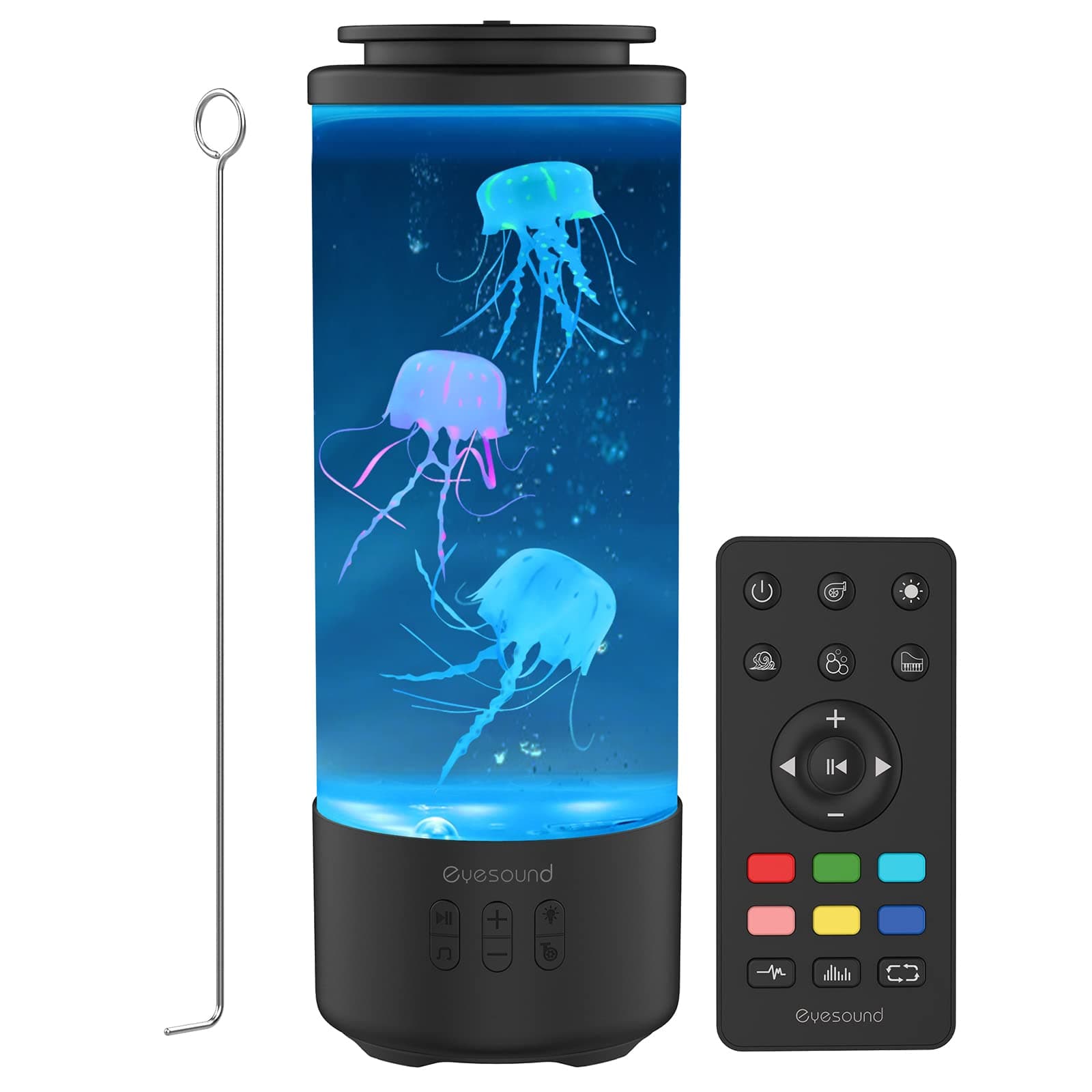 Jellyfish Lava Lamp Bluetooth Speaker, White Noise LED Jellyfish Aquarium Night Light, 7-Color Changing with 4 Light Mode, Mood Lamp for Home Offic...