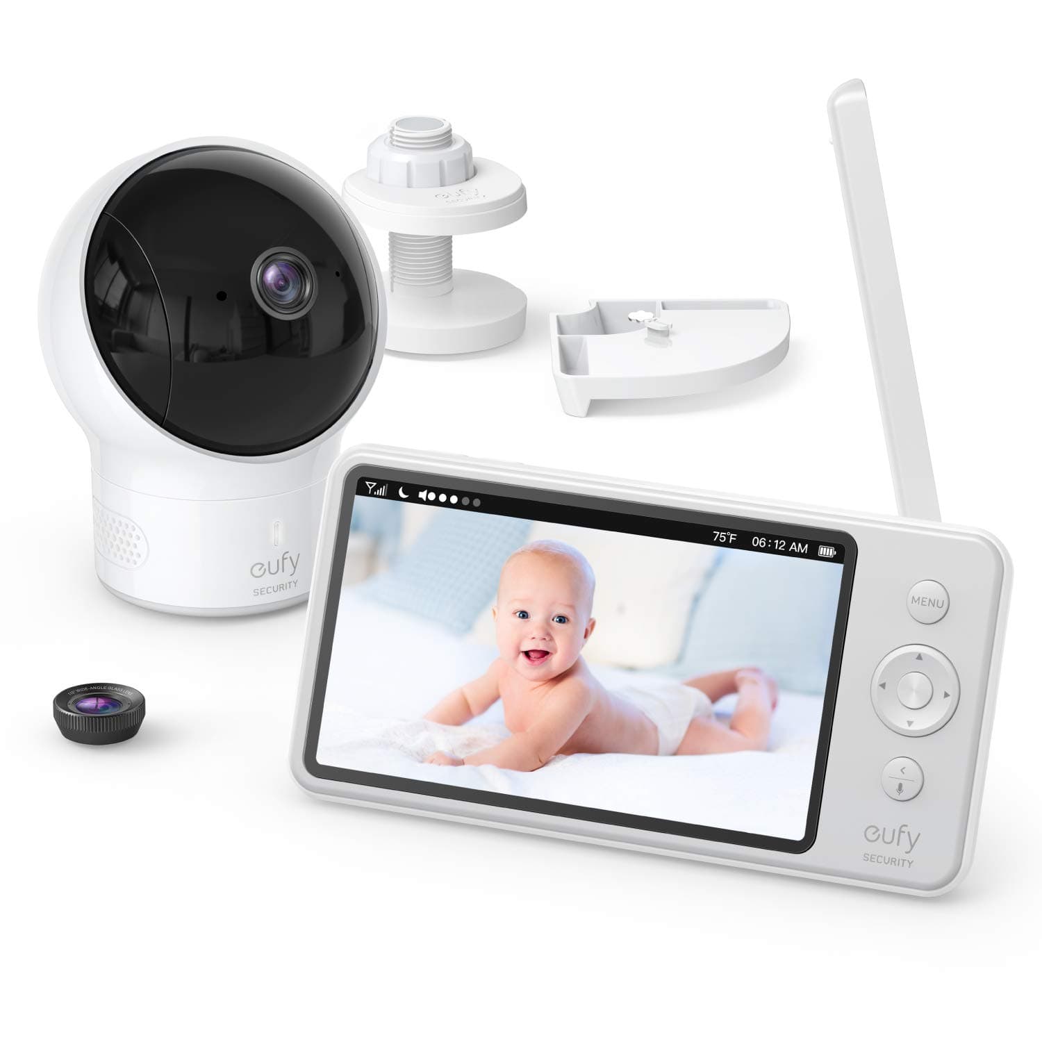 Baby Monitor, eufy Baby, Spaceview S Video Monitor, Peace of Mind for New Moms, 5 inch LCD Display, 110° Wide-Angle Lens Included, 720p HD, Lullaby...