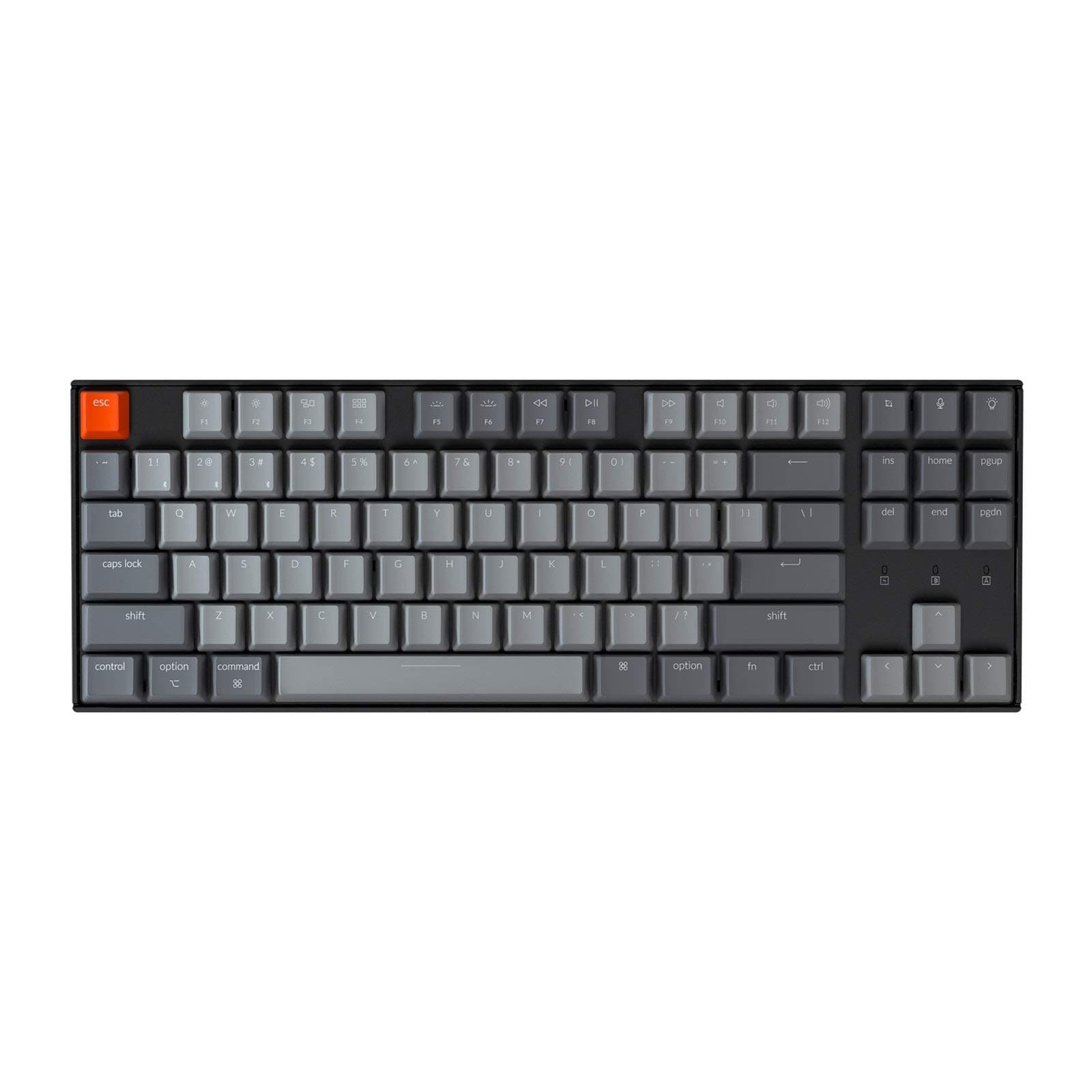Keychron K8 Tenkeyless Wireless Mechanical Keyboard for Mac, White Backlight, Bluetooth, Multitasking, Type-C Wired Gaming Keyboard for Windows wit...
