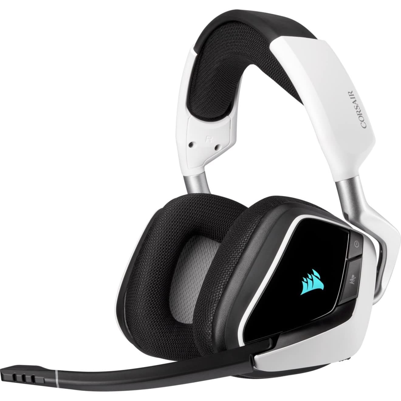 Corsair VOID RGB Elite Wireless Premium Gaming Headset with 7.1 Surround Sound - Discord Certified - Works with PC, PS5 and PS4 - White (CA-9011202...