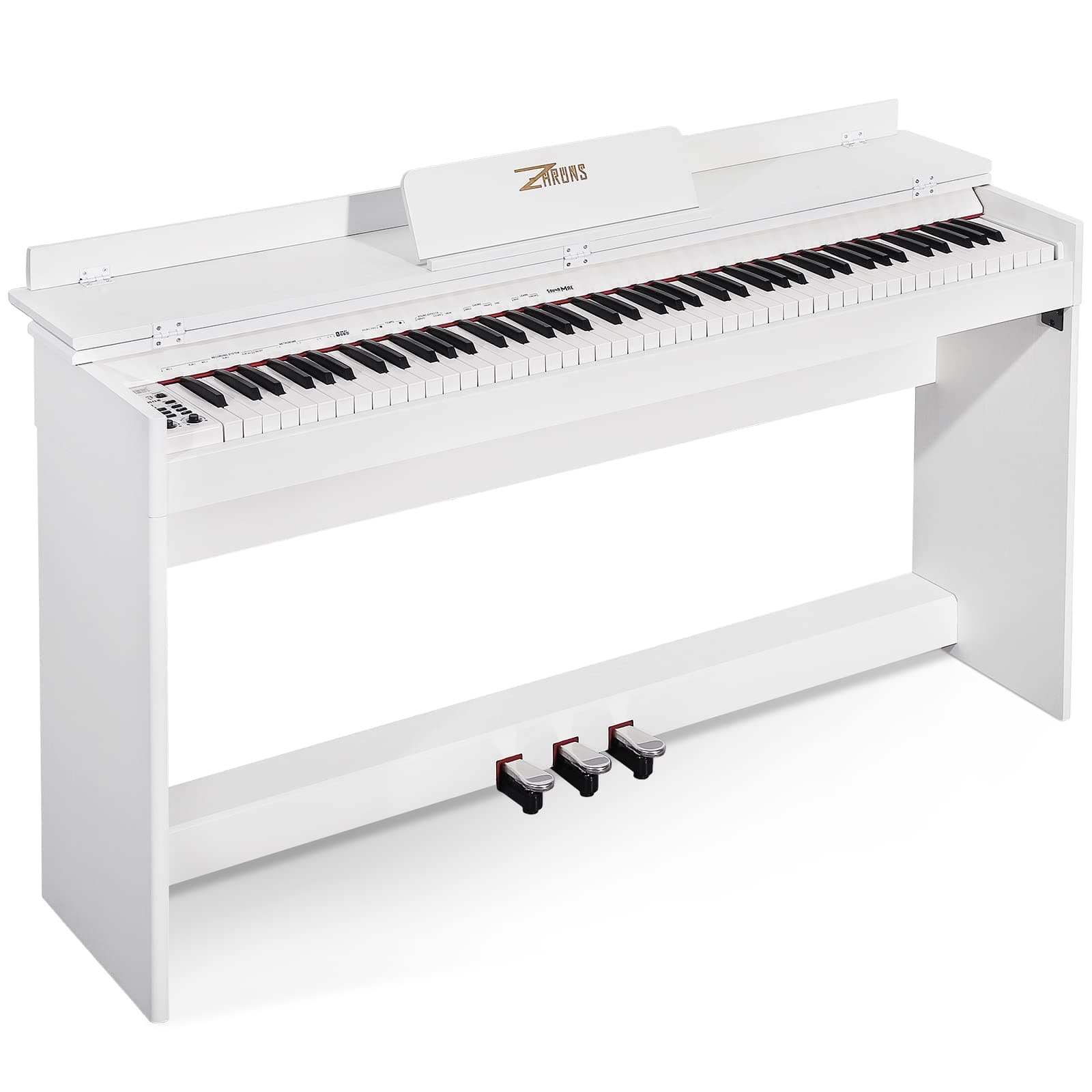 ZHRUNS Digital Piano 88 Key Full-Size Weighted Keyboard Piano,MP3 Function, Remote Control, Power Supply, 3 Pedals, MIDI/Headphone/Audio Output Fea...