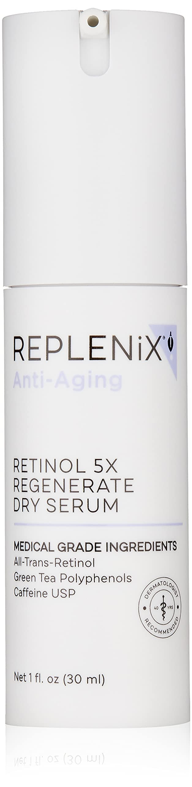 Replenix Retinol Regenerate Dry Serum - Medical Grade Anti-Aging Treatment, Reduces Appearance of Wrinkles, Uneven Skin Tone, Firming, Oil-Free, 1 oz.