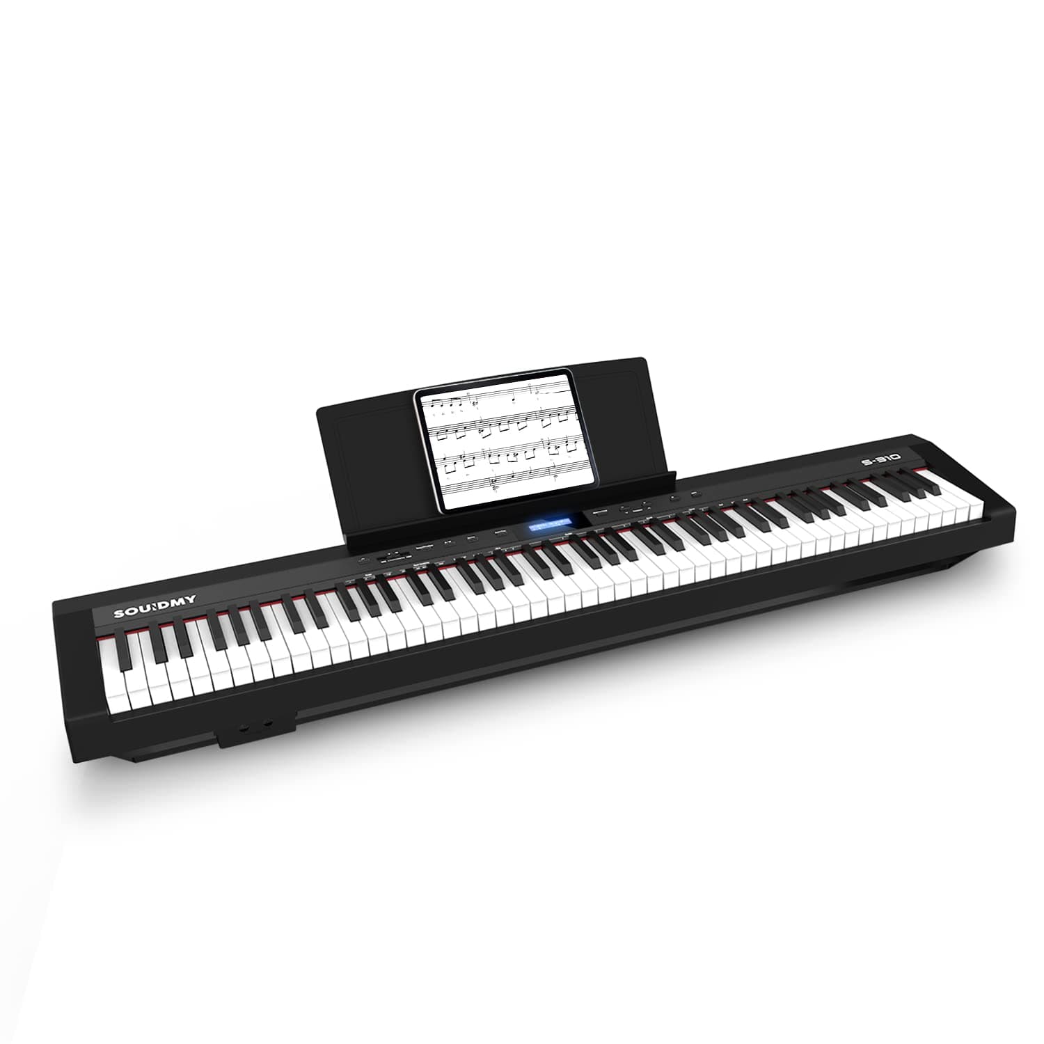 Souidmy S-310 88-Key Weighted Action Digital Piano, Full-size Responsive Keyboard with Graded Hammer Action, for Beginners and Professionals, Home ...