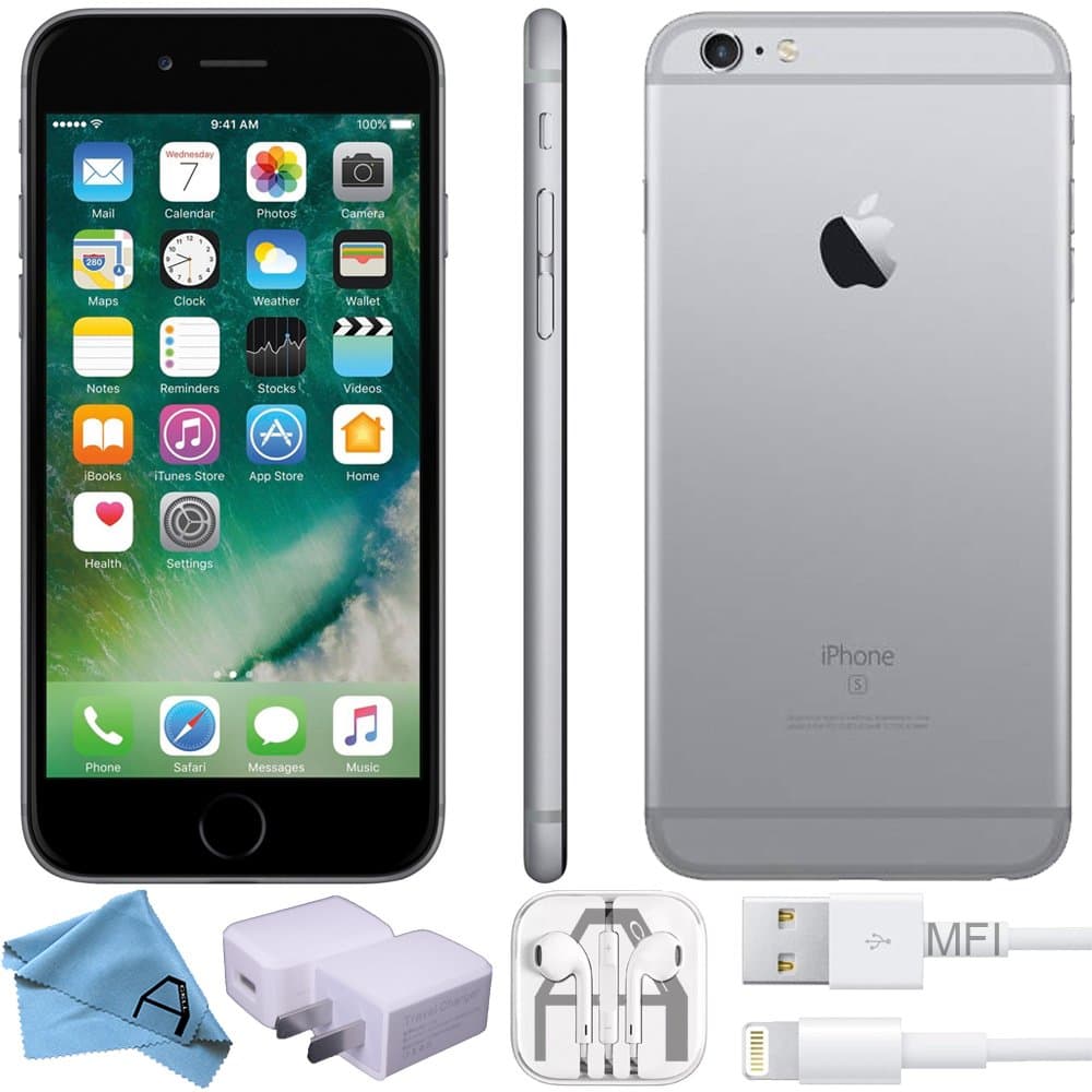 Apple iPhone 6S, 64GB, Space Gray - For AT&T / T-Mobile (Renewed)