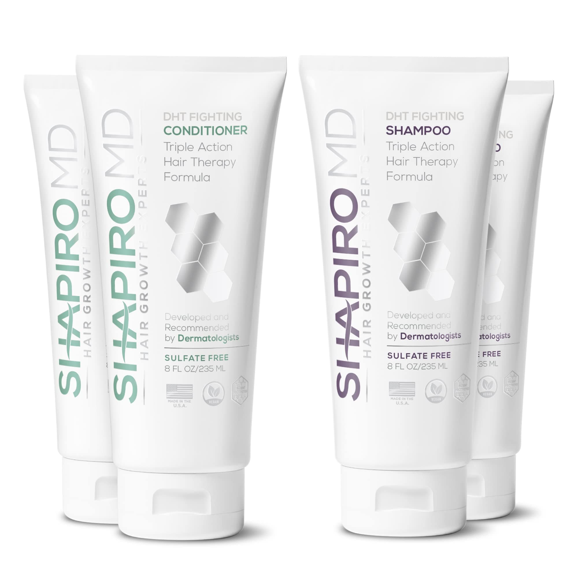 Hair Loss Shampoo and Conditioner | DHT Fighting Vegan Formula for Thinning Hair Developed by Dermatologists | Experience Healthier, Fuller & Thick...