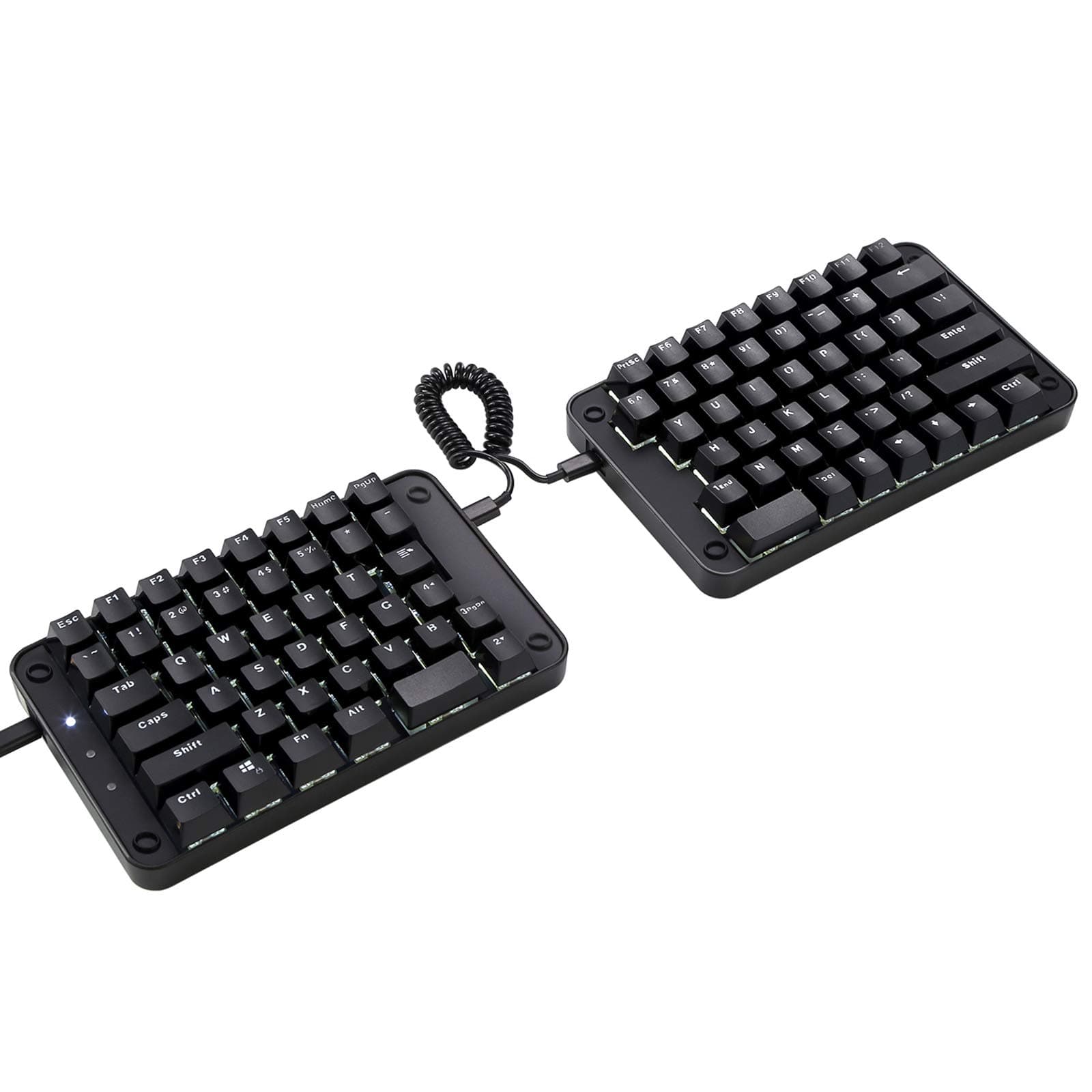 Koolertron Programmable Split Mechanical Keyboard, All 89 Keys Programmable Ergonomic Keypad with OEM Gateron Black Switch, 8 Macro Keys - [SMKD62]...