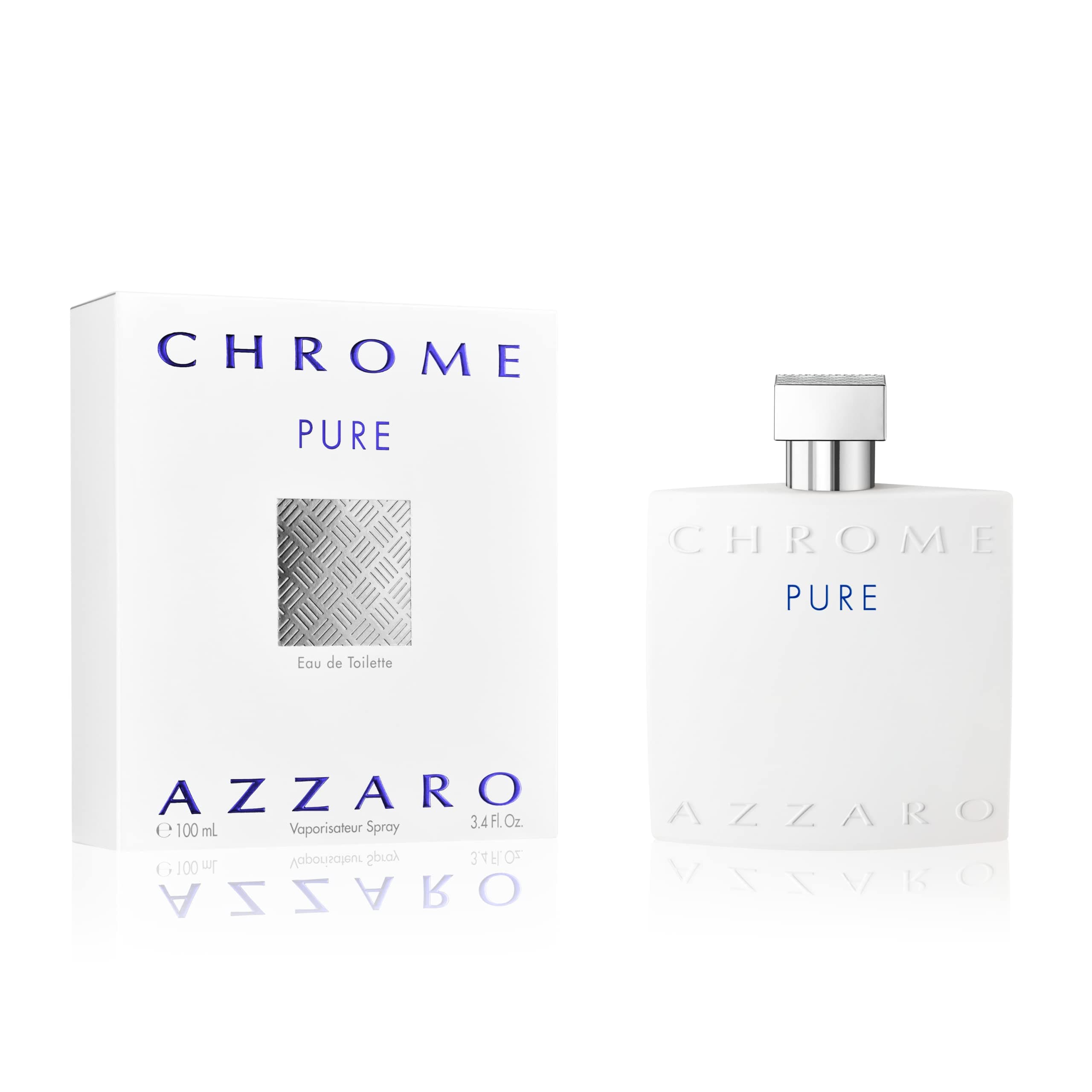 Azzaro Chrome Pure Eau de Toilette — Mens Cologne — Citrus, Oriental & Woody Fragrance