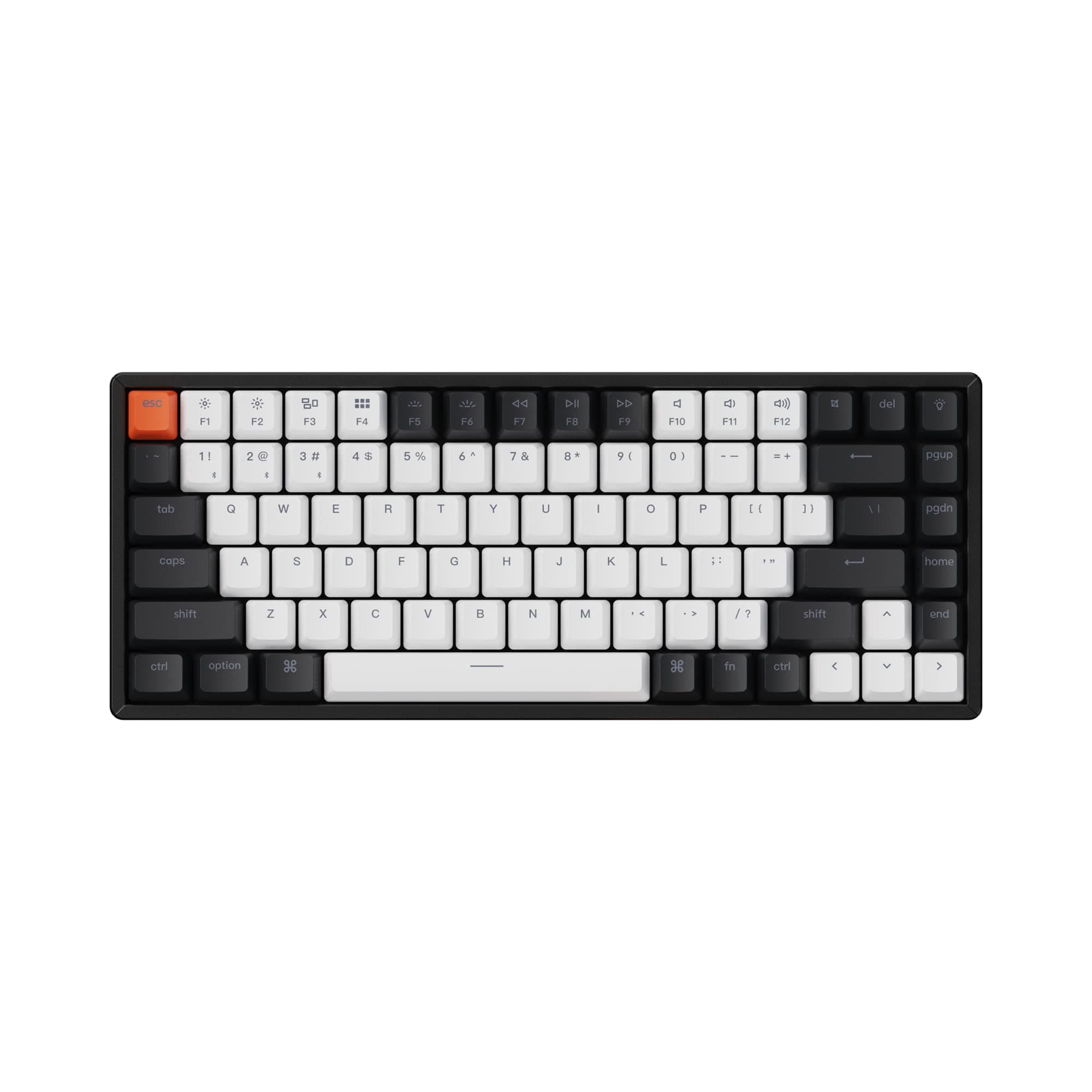 Keychron K2 75% Layout 84 Keys Hot-swappable Bluetooth Wireless/USB Wired Mechanical Keyboard with Gateron G Pro Brown Switch/Double-Shot Keycaps/R...