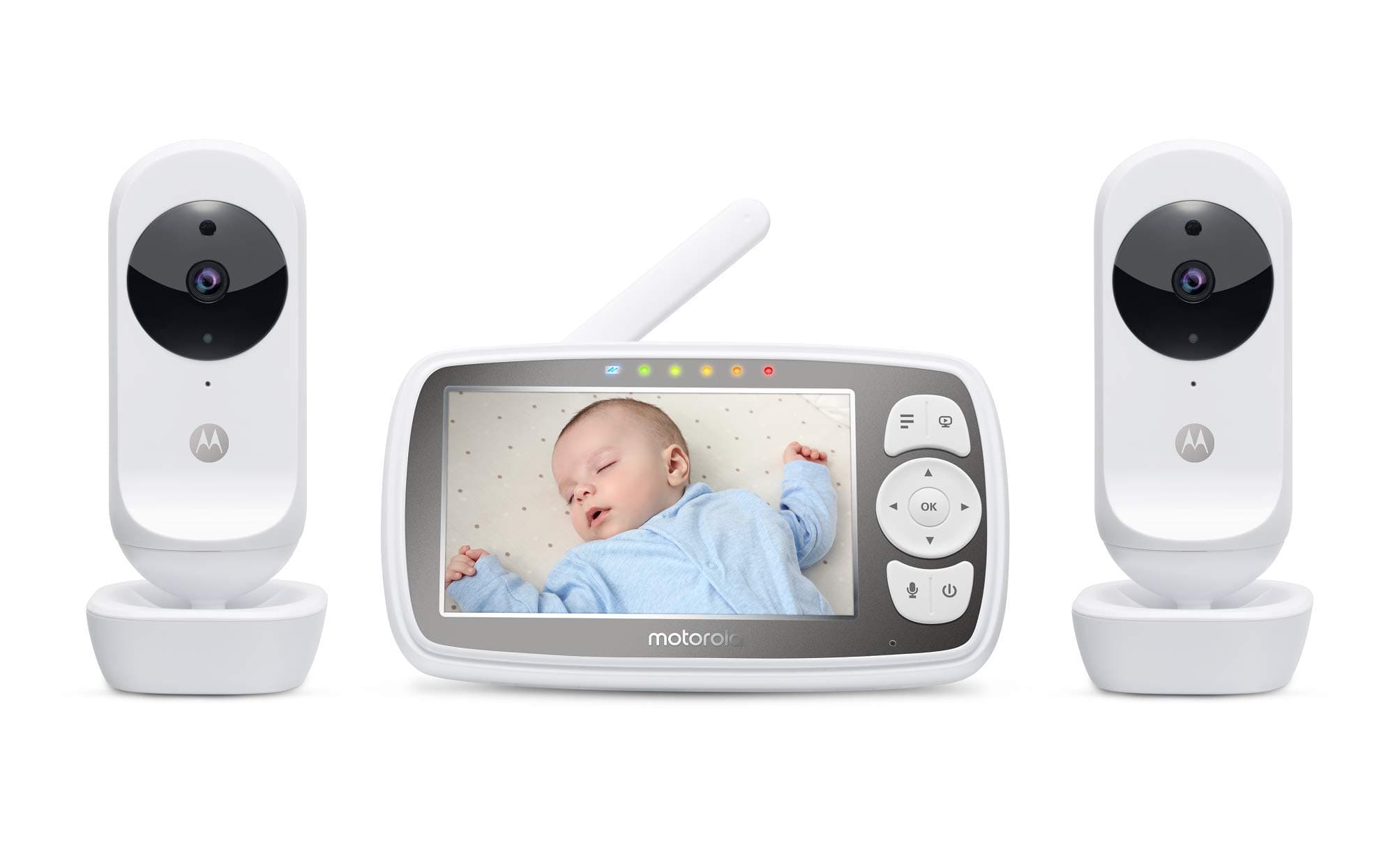 Motorola Connect20-2 Video Baby Monitor with Two Cameras – 4.3" Parent Unit and Wi-Fi Viewing for Baby, Elderly, Pet - 2-Way Audio, Night Visio...