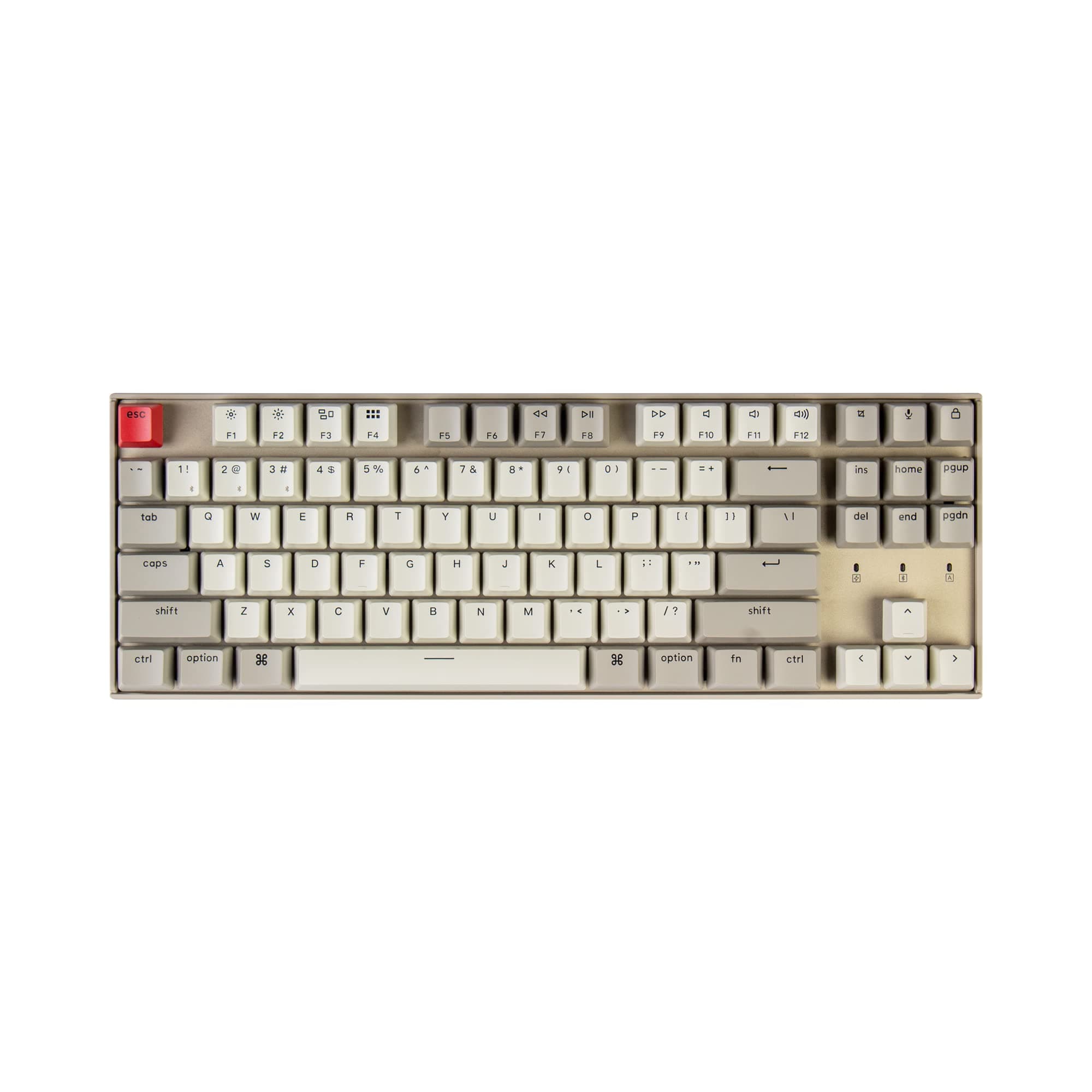 Keychron K8 87 Keys Tenkeyless Layout Wireless Bluetooth Mechanical Gaming Keyboard for Mac, Multitasking Type-C Wired Computer Keyboard for Window...