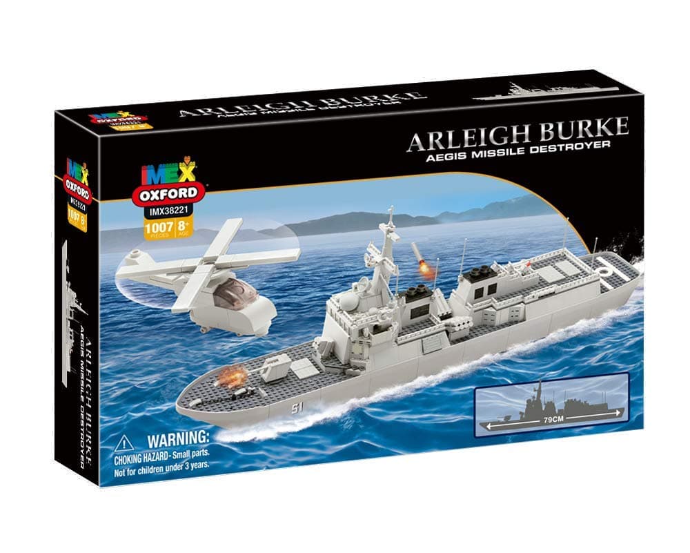 Imex Oxford USS Arleigh Burke Aegis Missile Destroyer 1007 Pieces