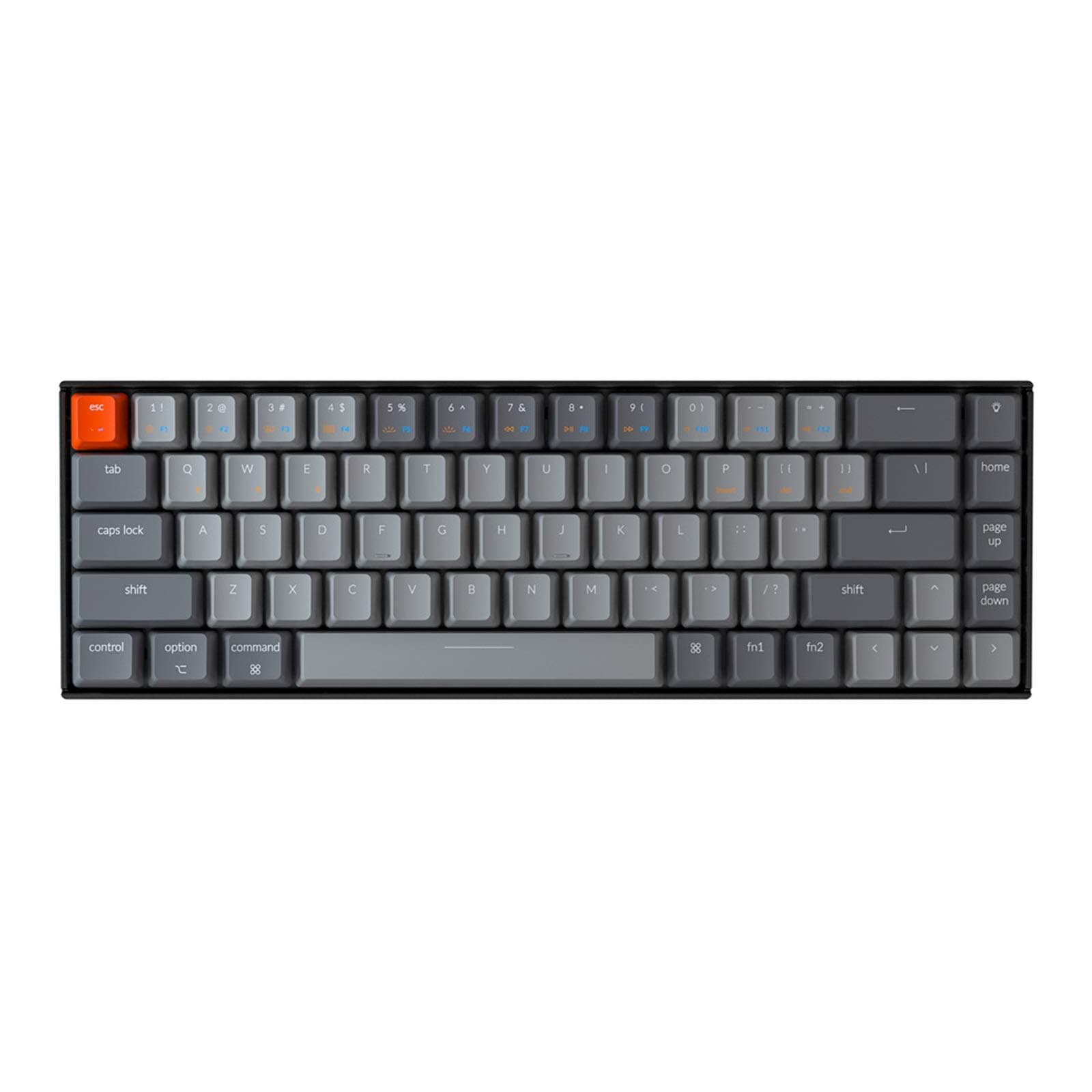 Keychron K6 Hot Swappable Wireless Bluetooth 5.1/Wired Mechanical Gaming Keyboard, 65% Compact 68-Key RGB LED Backlight/Gateron G Pro Brown Switch/...