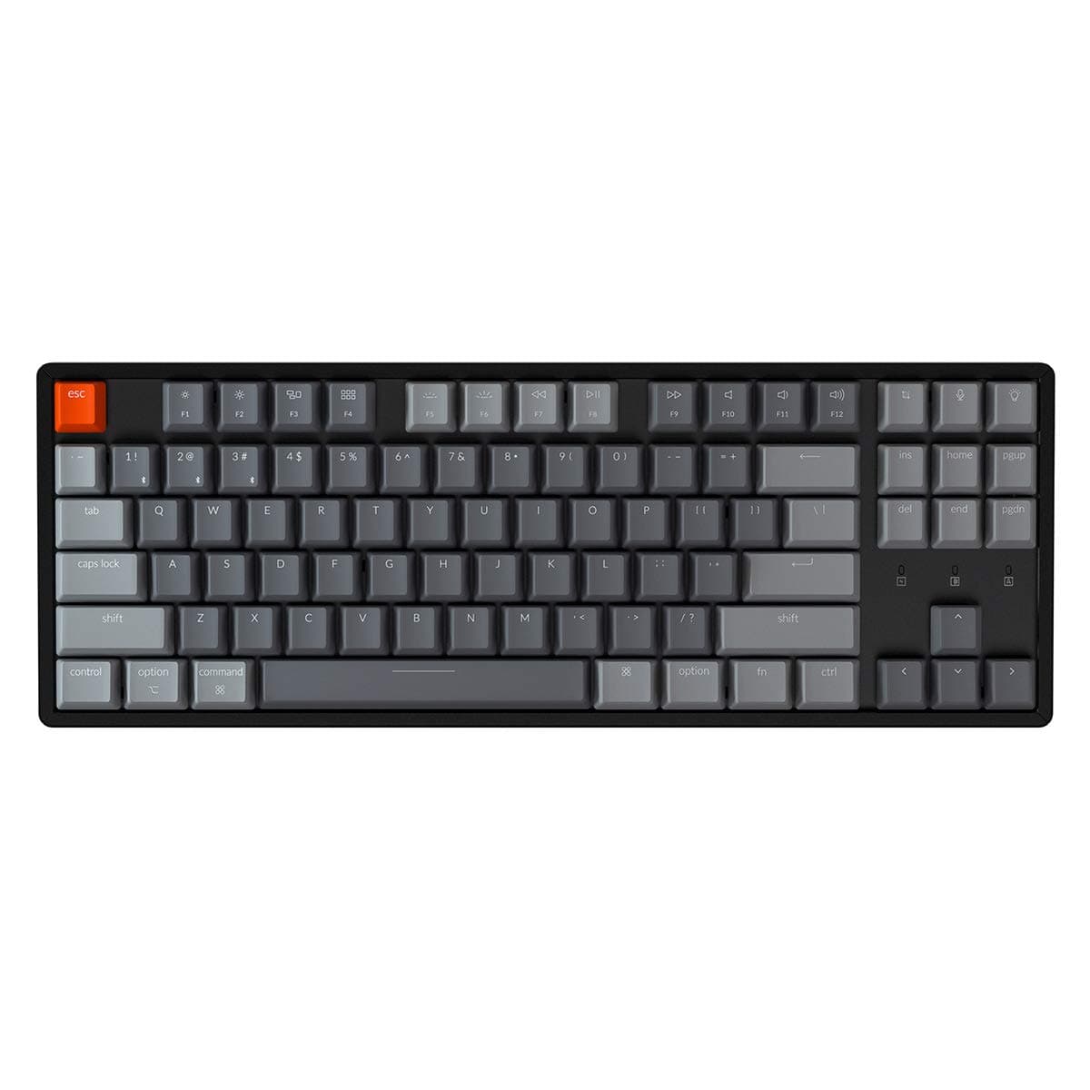 Keychron K8 Tenkeyless Wireless Mechanical Keyboard for Mac, Bluetooth RGB Backlight Multitasking Type-C Wired Gaming Keyboard for Windows with Gat...
