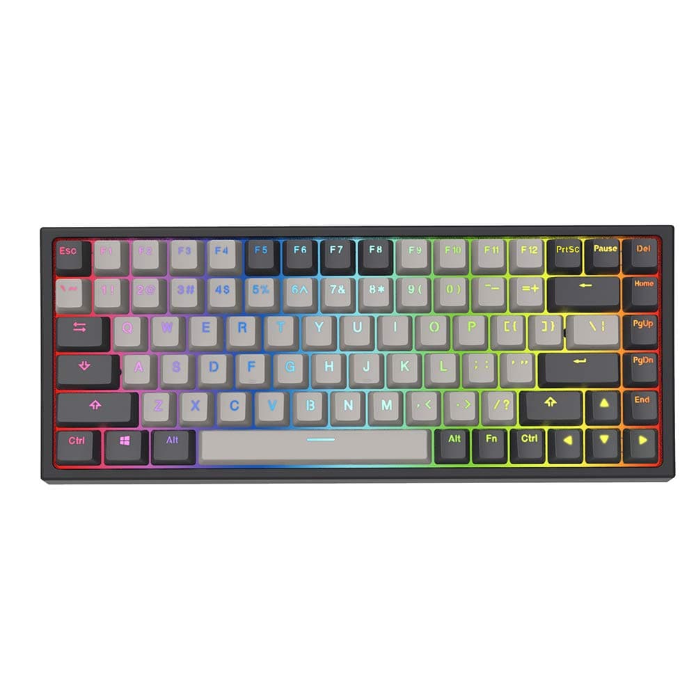 YUNZII KC84 84 Keys Hot Swappable Wired Mechanical Keyboard with PBT Dye-subbed Keycaps, Programmable, RGB,NKRO,Type-C Cable for Win/Mac/Gaming/Typ...