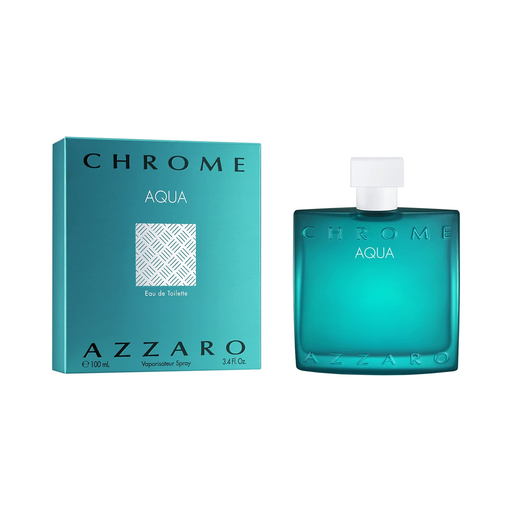 Azzaro Chrome Aqua Eau de Toilette — Mens Cologne — Citrus, Aromatic & Woody Fragrance