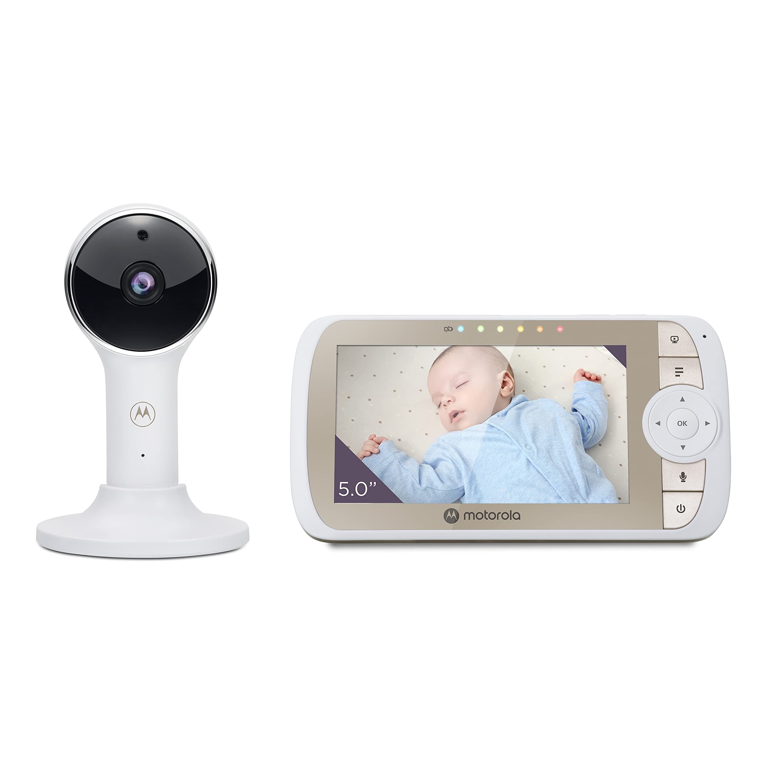 Motorola Baby Monitor VM65 - 5" WiFi Video Baby Monitor with Camera HD 1080p - Connects to Smart Phone App, 1000ft Long Range, Two-Way Audio, R...
