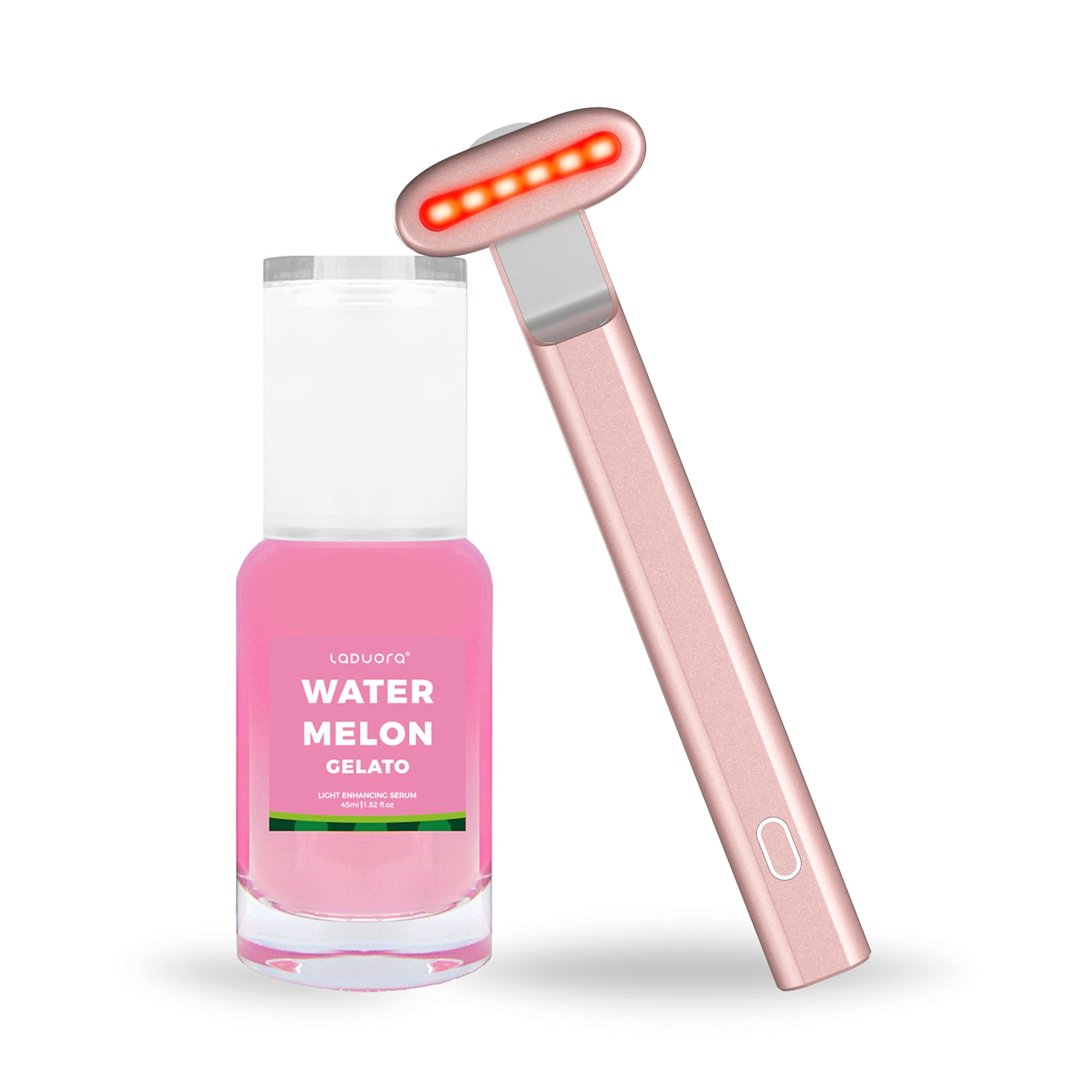 Laduora Velve Facial Wand and 10% Niacinamide Conductive Serum Kit | Microcurrent & Facial Massage for Face and Neck | at-Home Skincare Tool