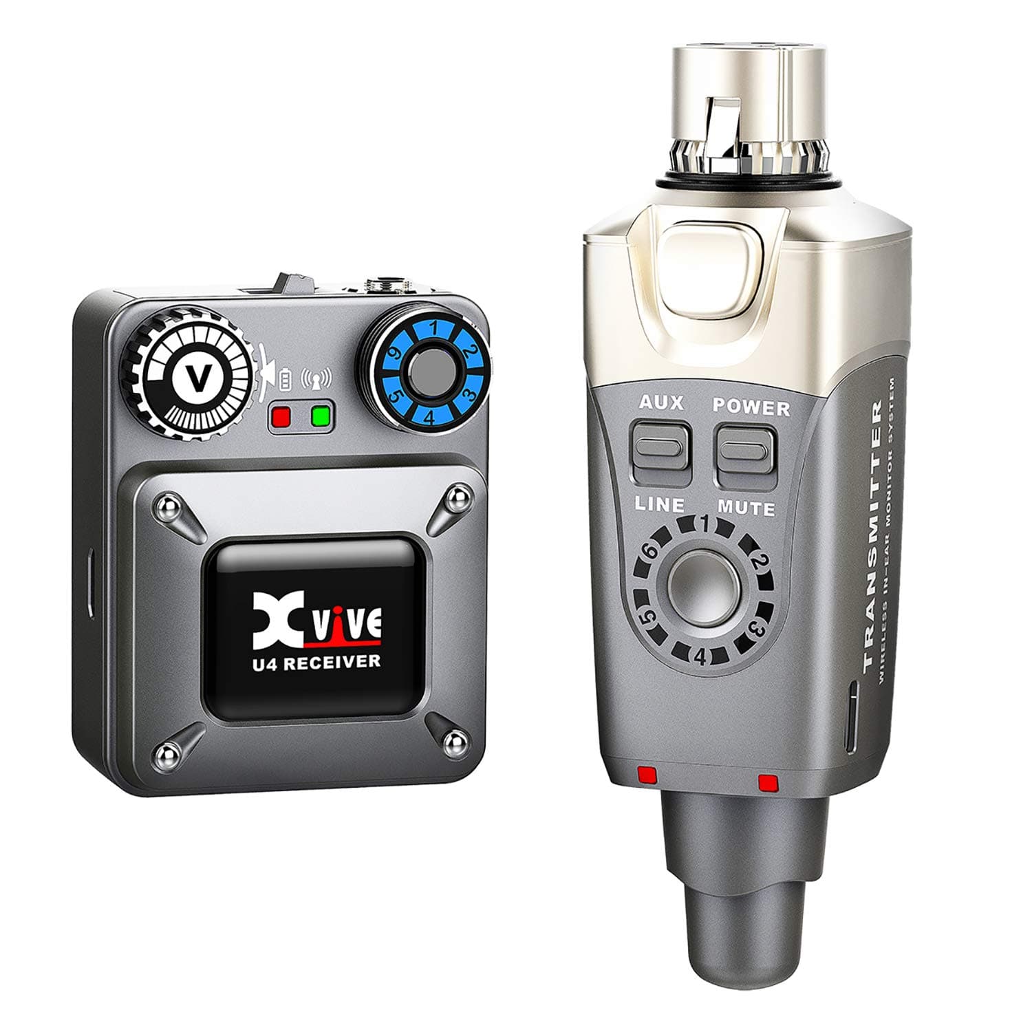 Xvive U4Wireless in-Ear Monitor SystemProfessionalIEM System Transmitter and Beltpack Receiver for Studio, Band Rehearsal,Live Performance,Camera R...