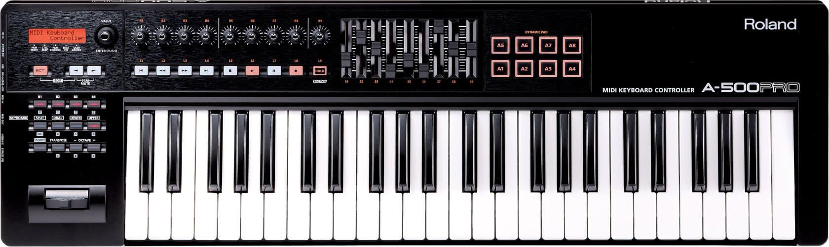 Roland A-500PRO-R 49-key MIDI Keyboard Controller, Black